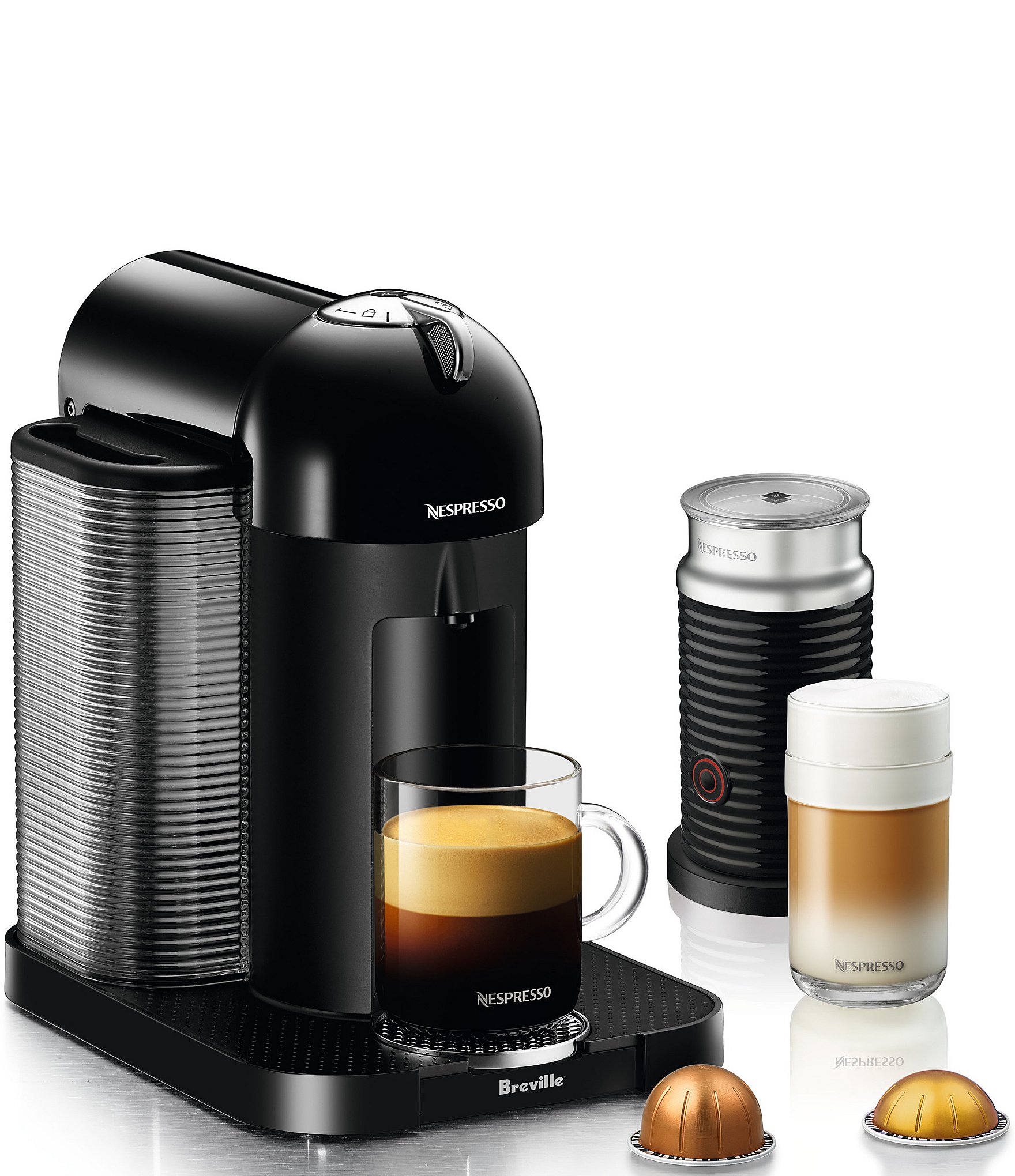 Vuiligheid Spijsverteringsorgaan Rustiek Nespresso by Breville Vertuo Centrifusion™ Espresso Maker with Aeroccino  Milk Frother | Dillard's