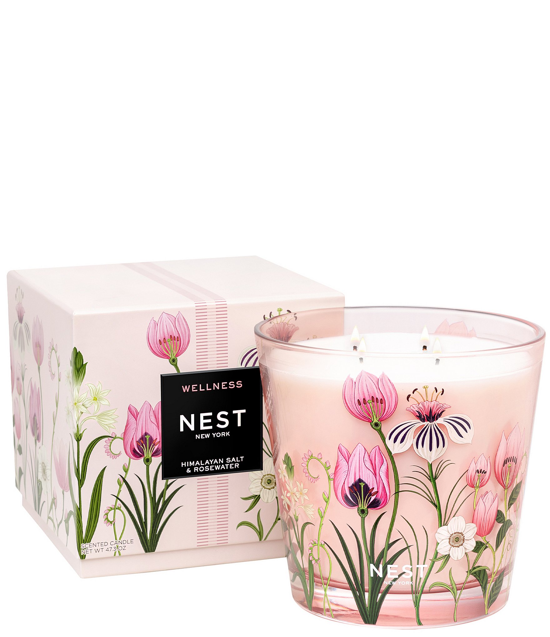 NEST New York Himalayan Salt & Rosewater Decorative Luxury Candle, 47.3 oz.
