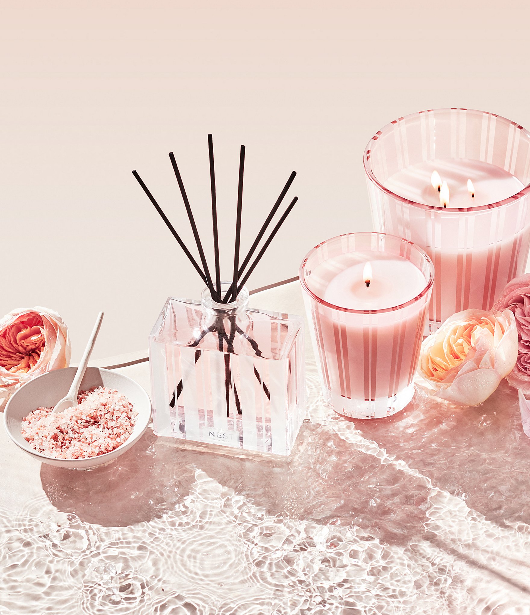 NEST New York Himalayan Salt & Rosewater Reed Diffuser