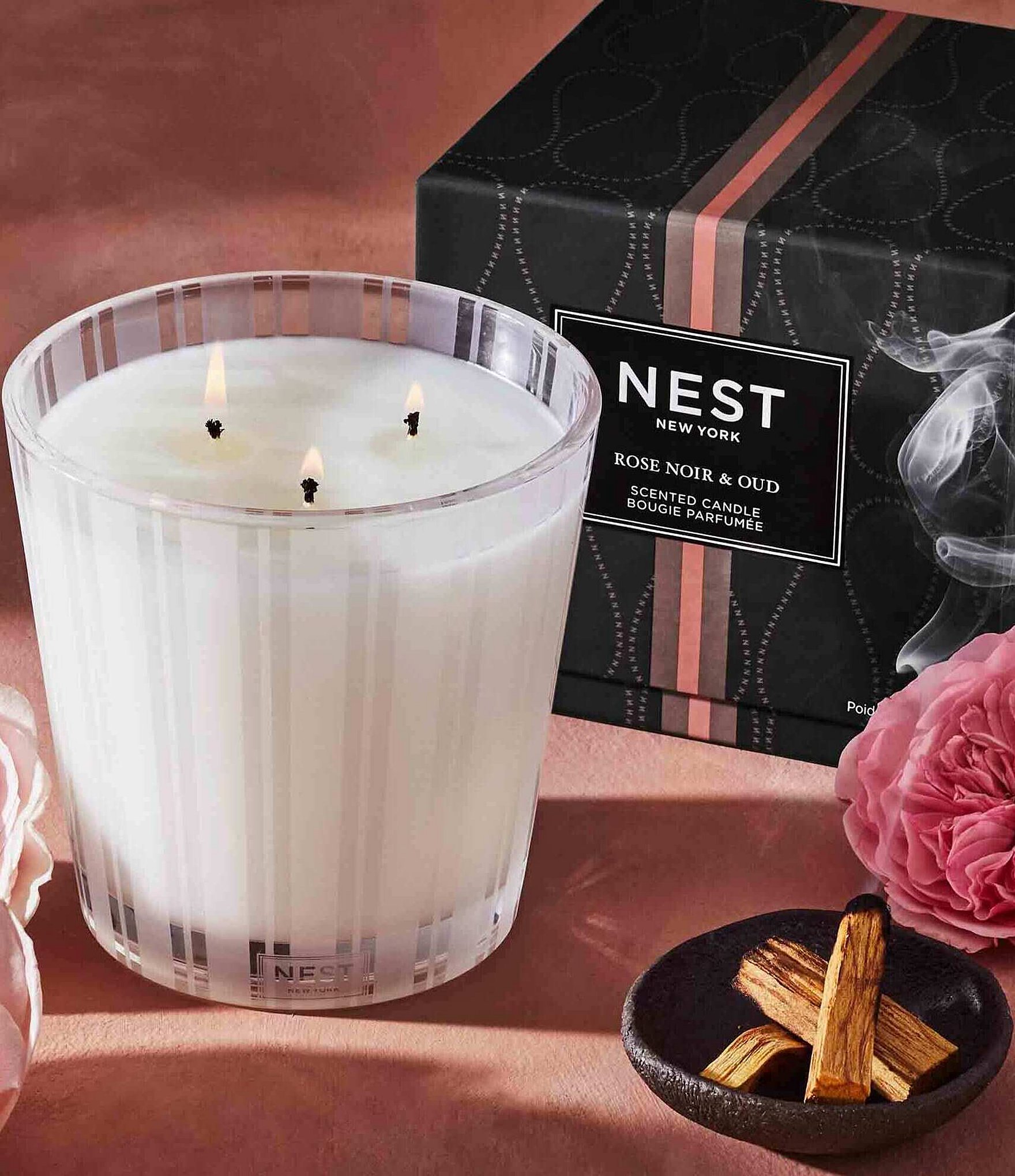 NEST New York Rose Noir & Oud 3-Wick Candle