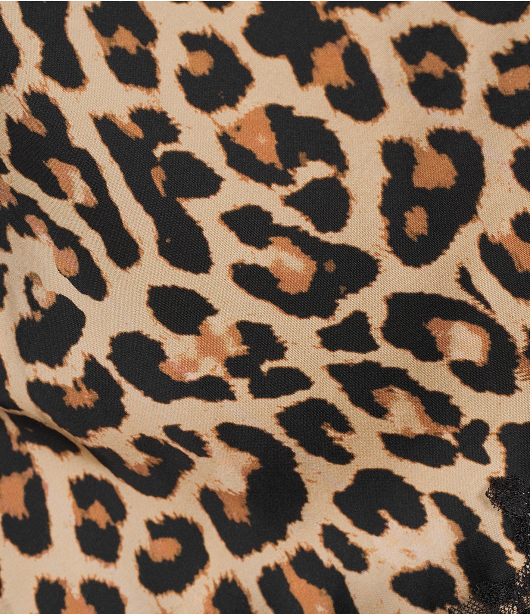 Never Fully Dressed Plus Size Maeva Leopard Printed Lace Hem Mini Skirt