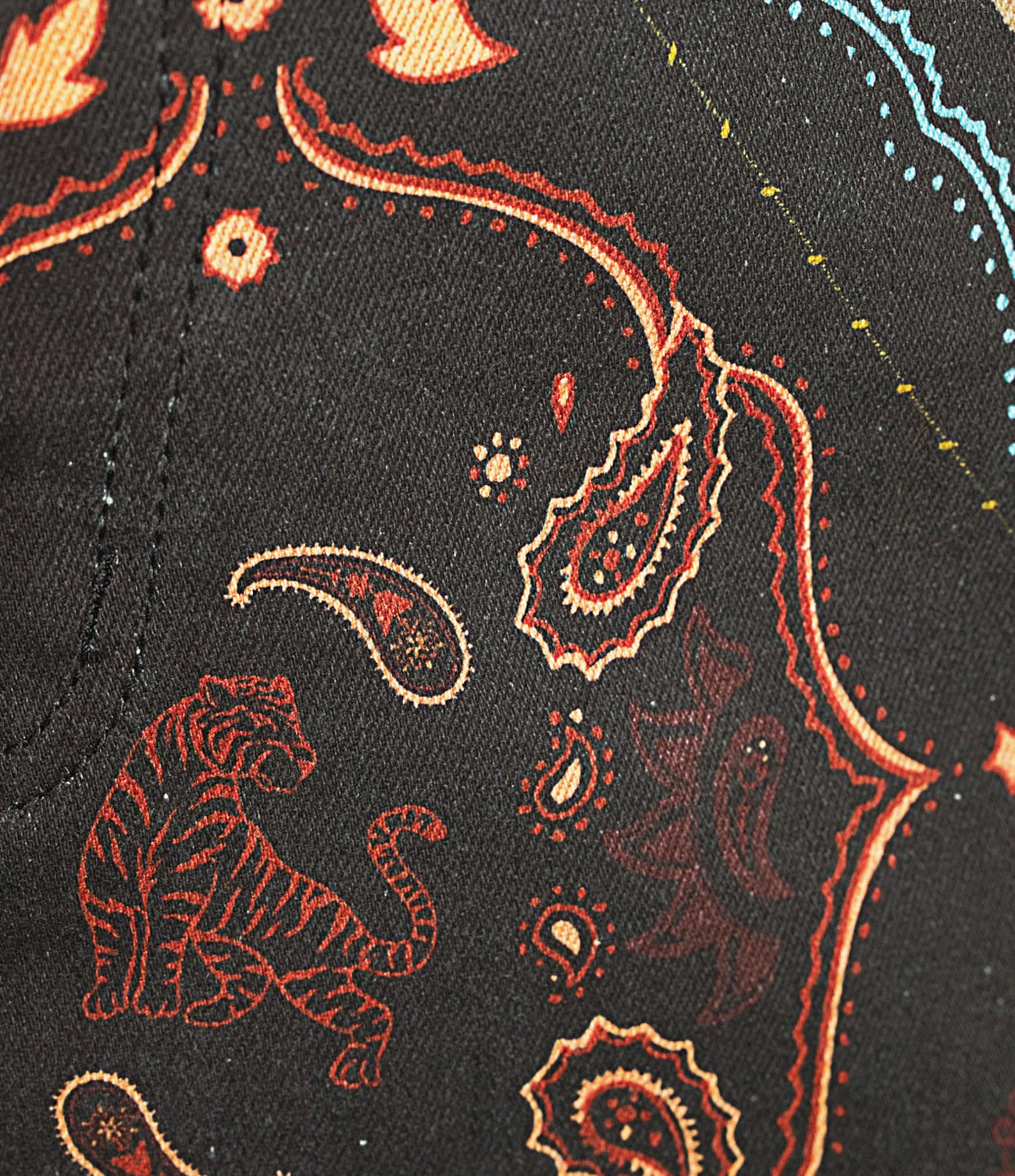 Never Fully Dressed Plus Size Printed Structure Barrel Denim Jeans