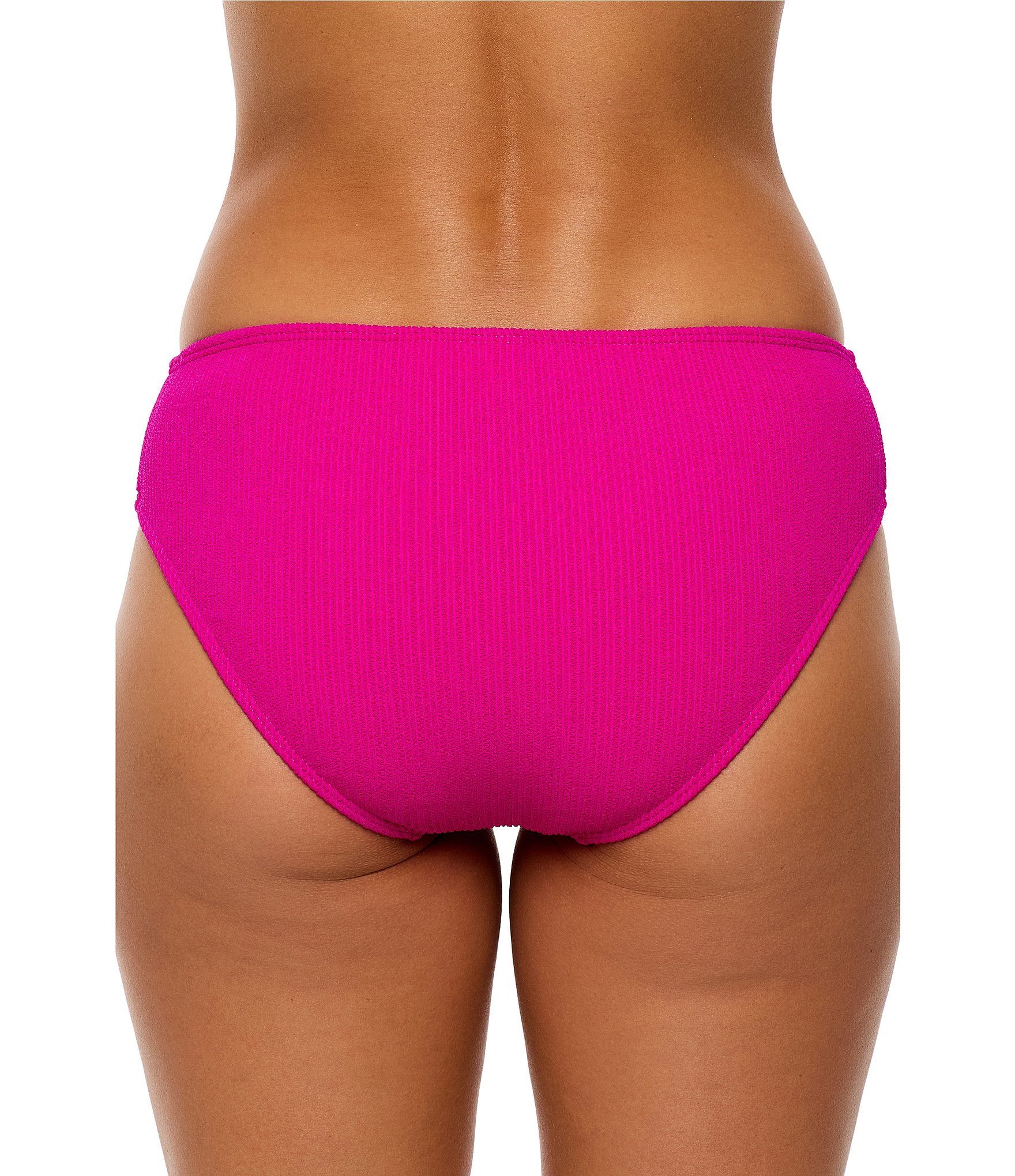 Next by Athena Mini Pucker Rib Mid Rise Hipster Swim Bottom