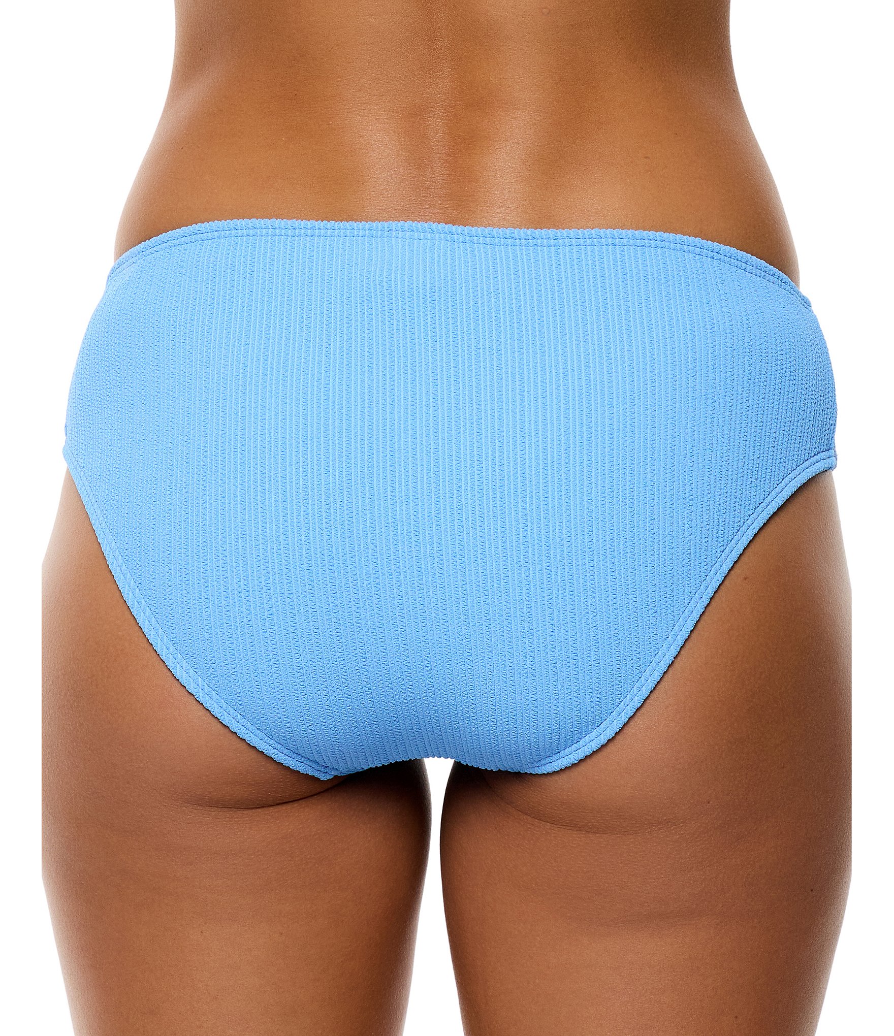 Next by Athena Mini Pucker Rib Mid Rise Hipster Swim Bottom