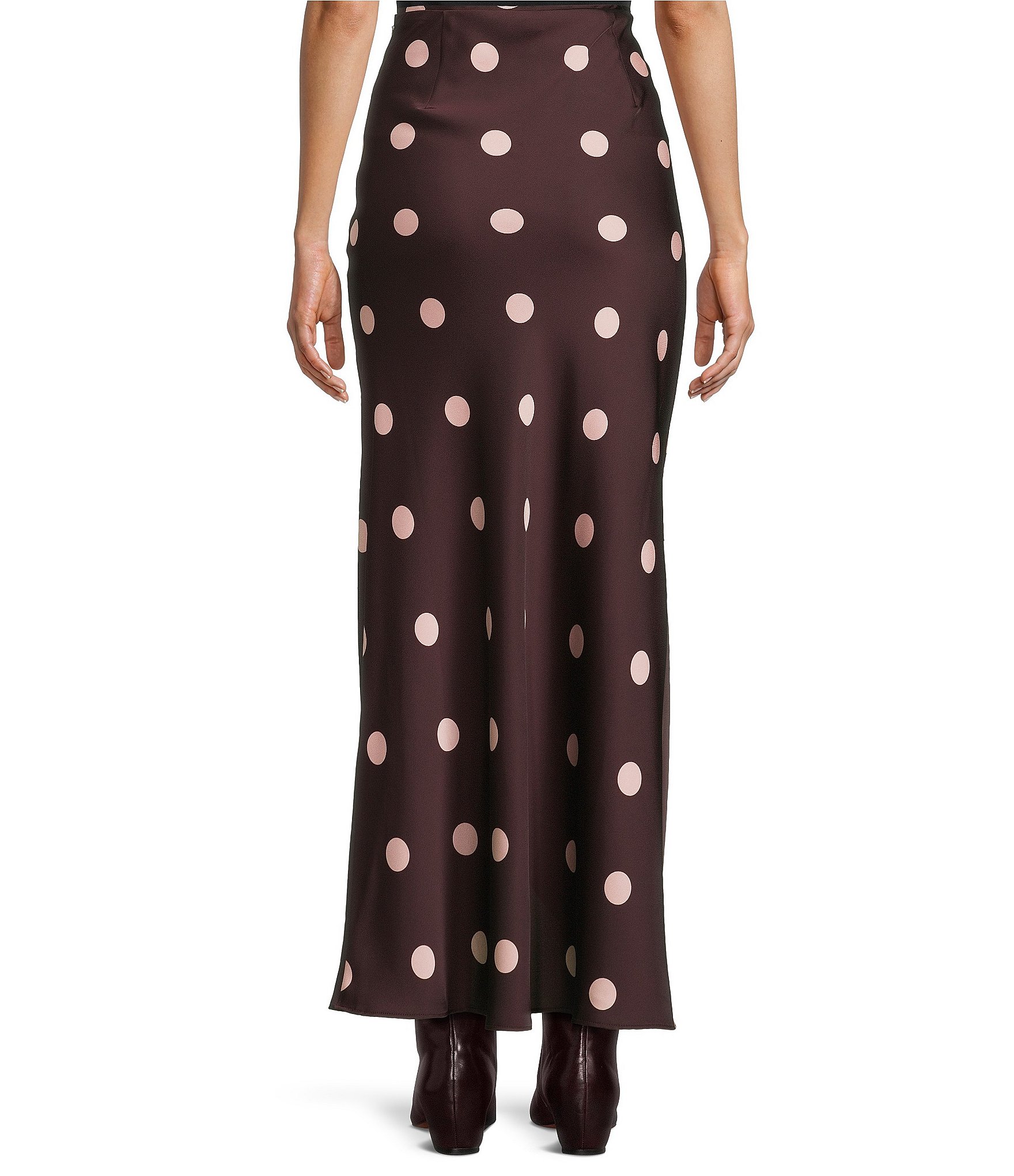 NIA Natalia Polka Dot Coordinating Maxi Slip Skirt