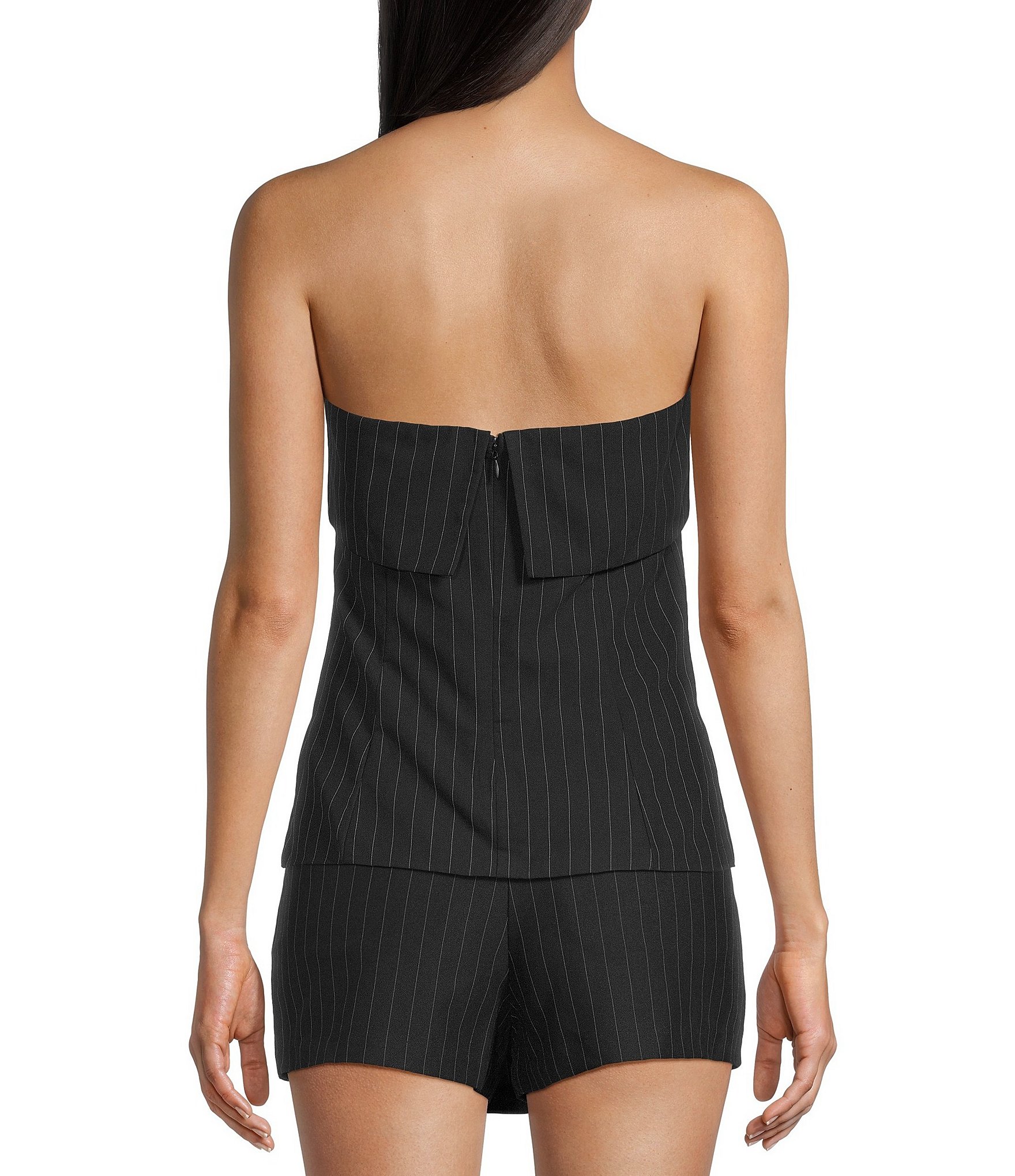 NIA Rob Pinstripe Strapless Coordinating Top