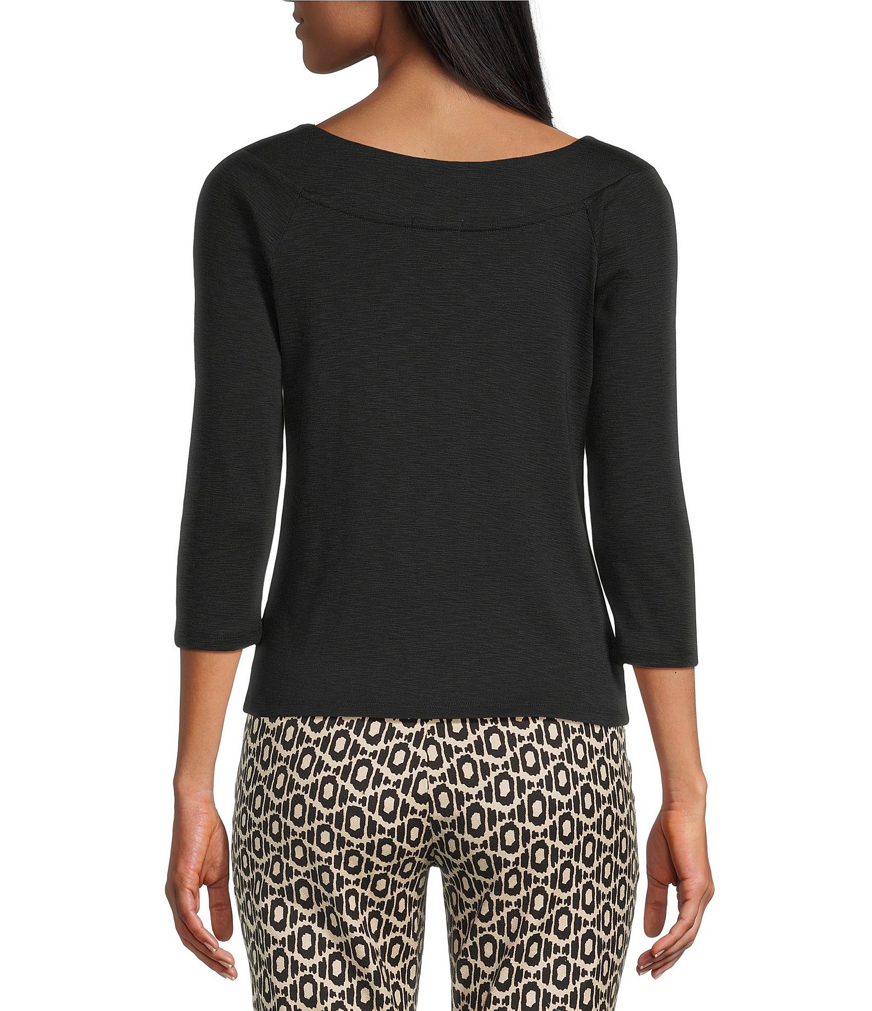 NIC + ZOE Ballet Boat Neck 3/4 Sleeve Tee