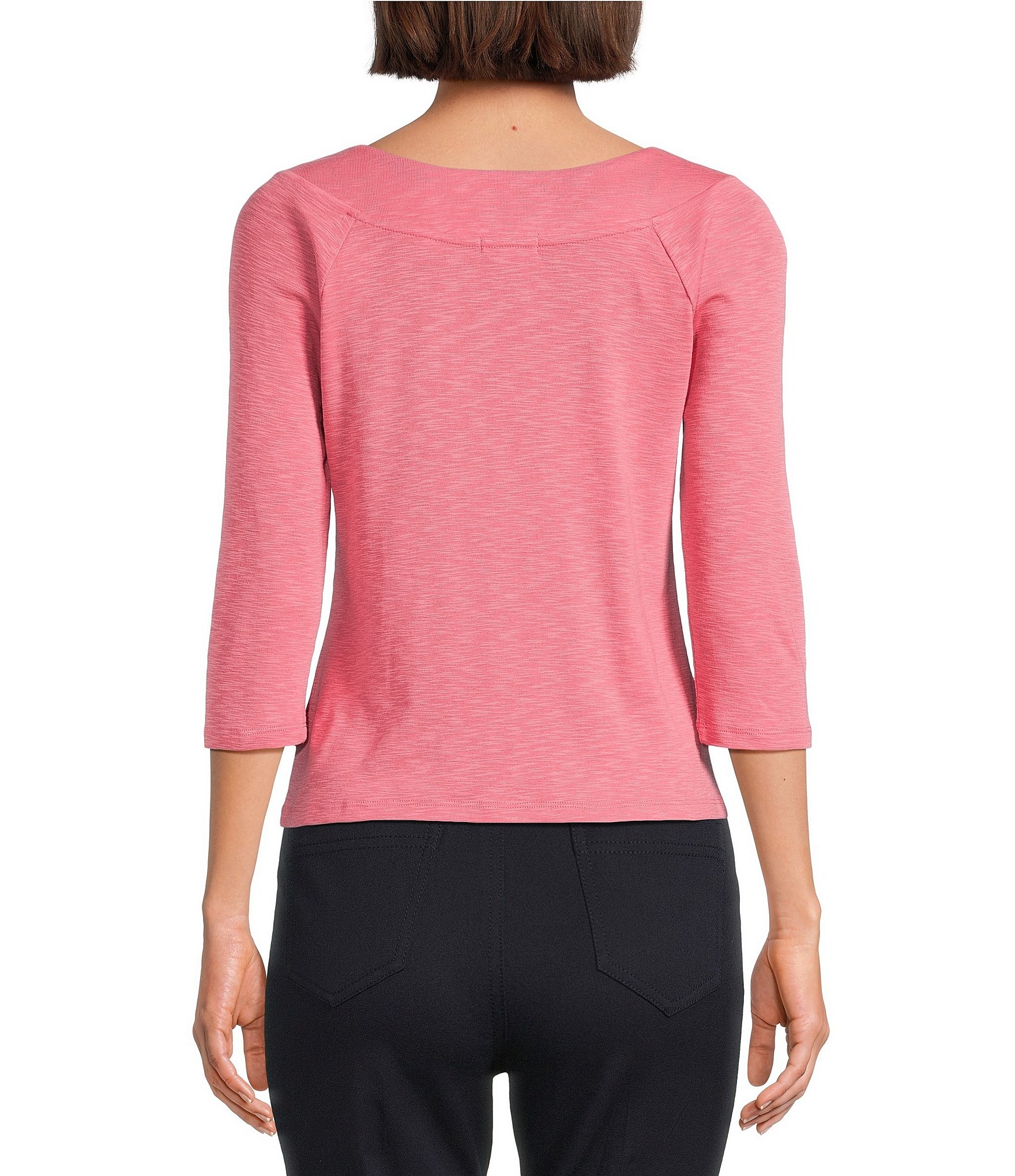 NIC + ZOE Ballet Boat Neck 3/4 Sleeve Tee