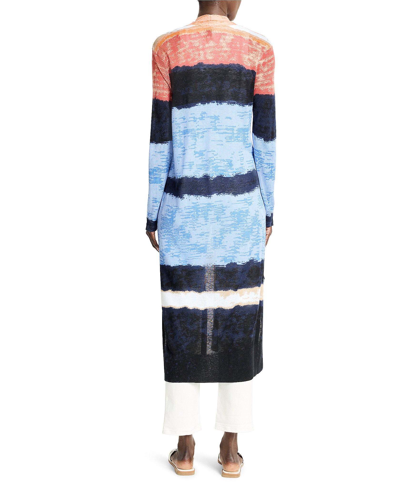 NIC + ZOE Painted Peninsula Open Front Long Sleeve Cardigan