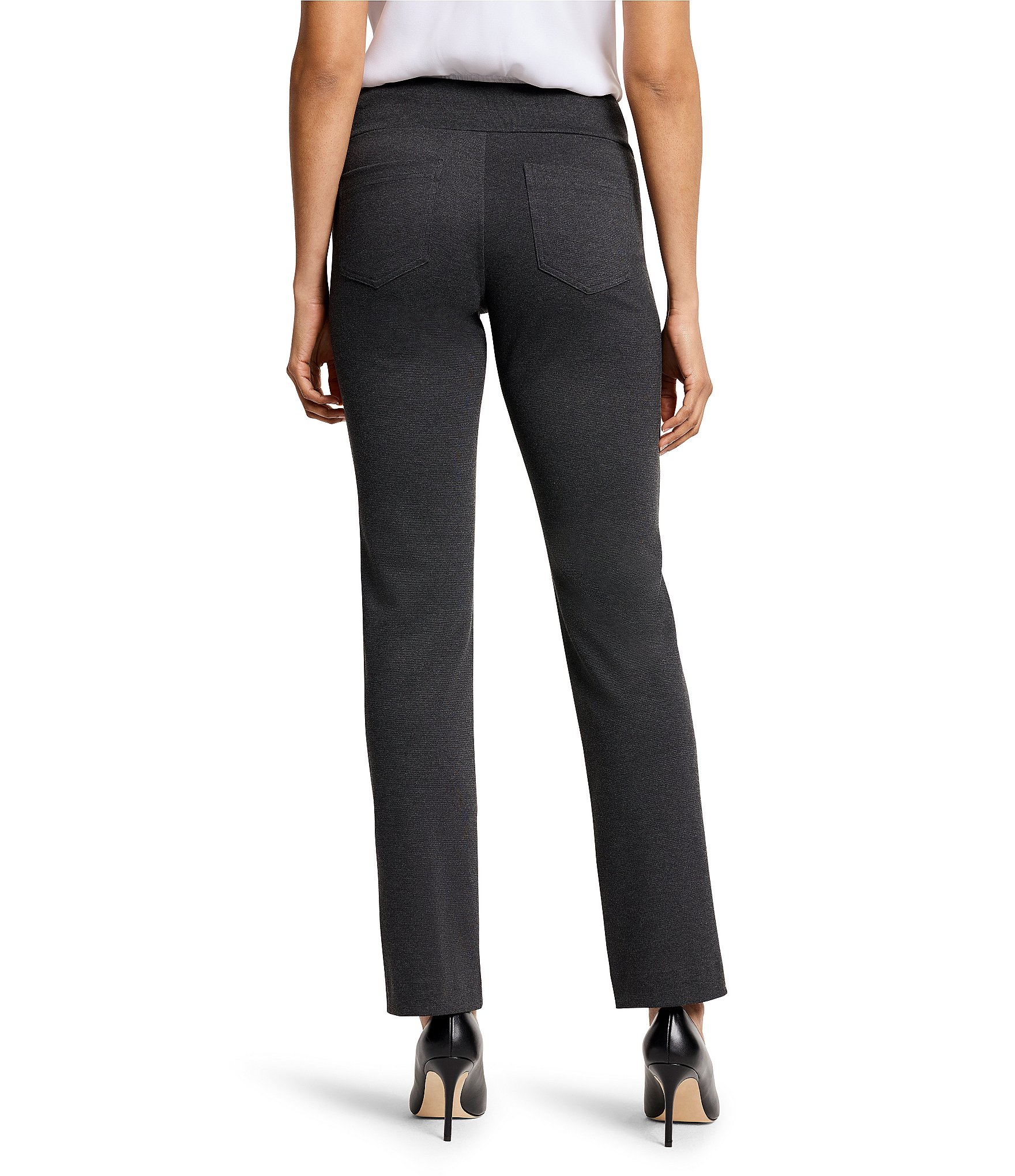 NIC + ZOE Ponte Knit Slim Straight-Leg Pull-On Pant