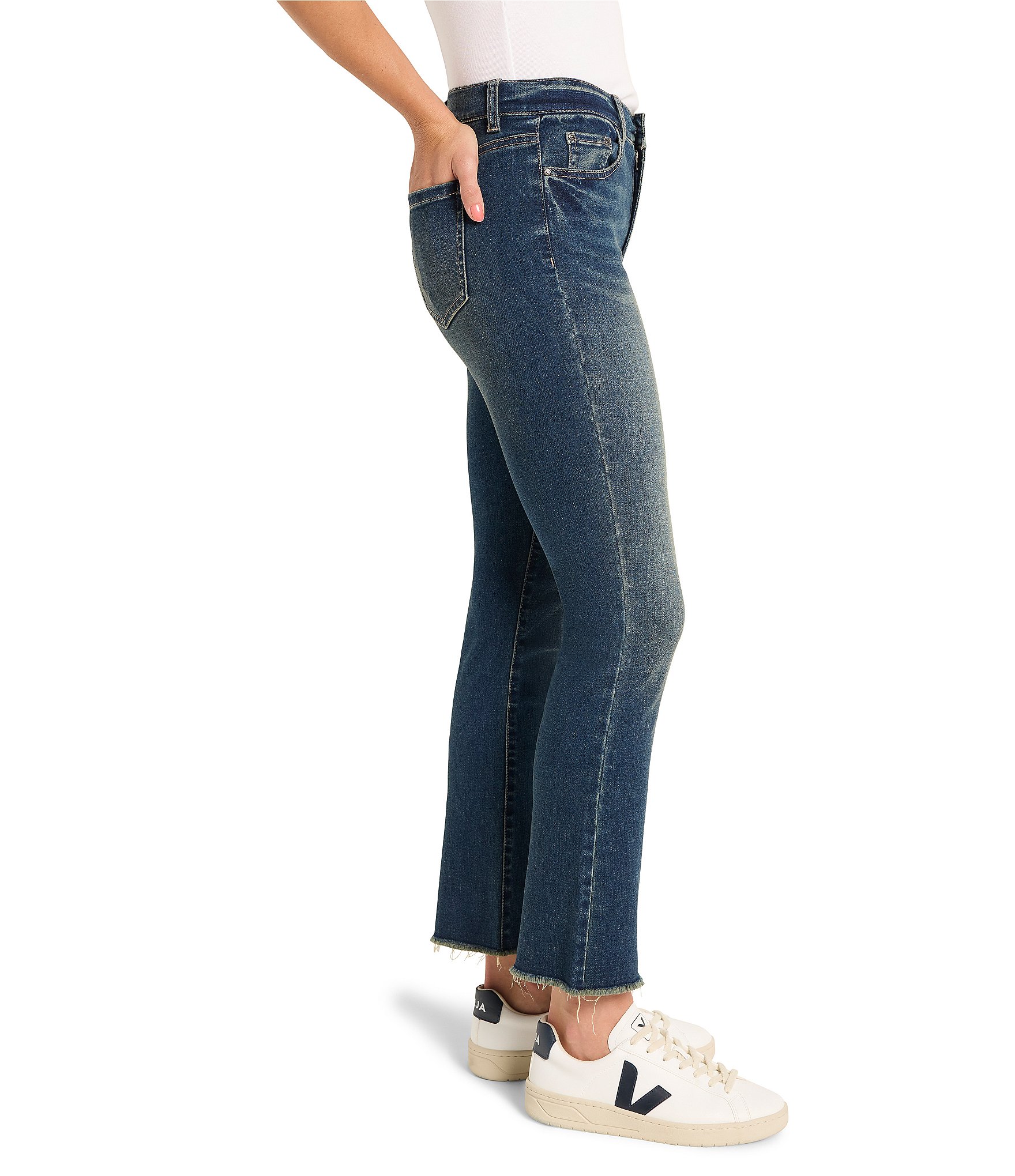 NIC + ZOE Raw Hem Demi Boot Jeans