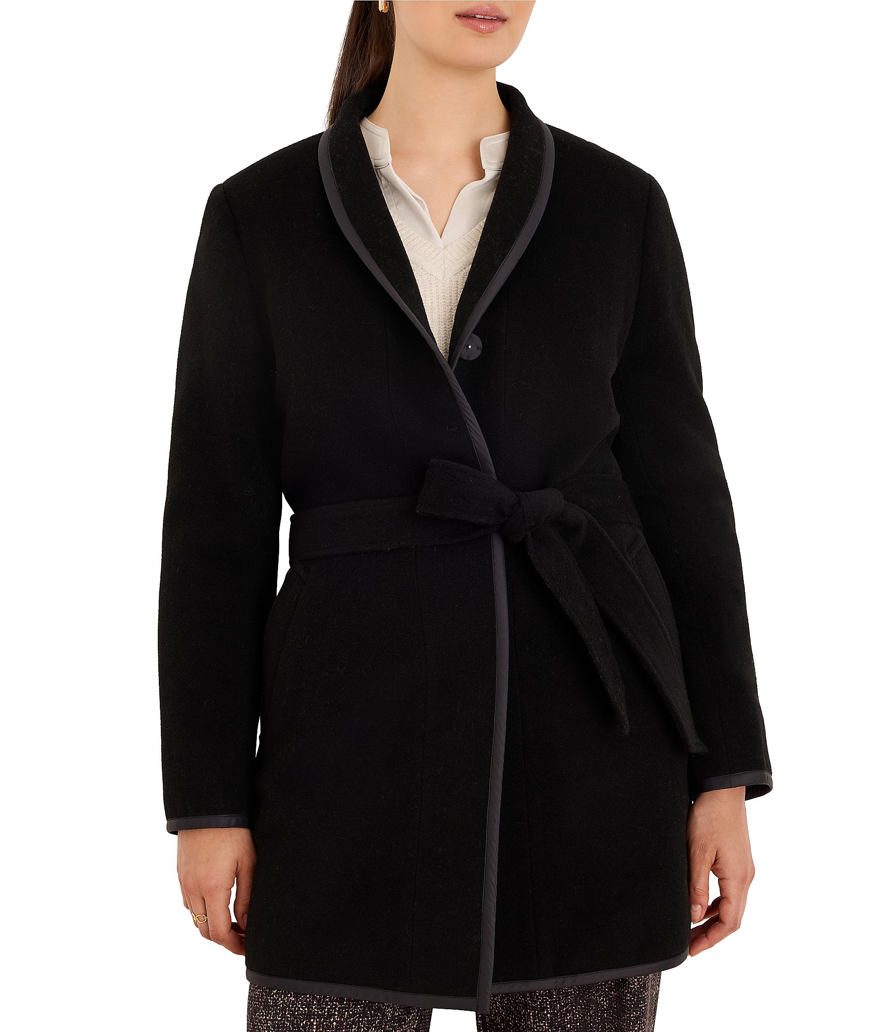 NIC + ZOE Reversible Quilted Wool Coat