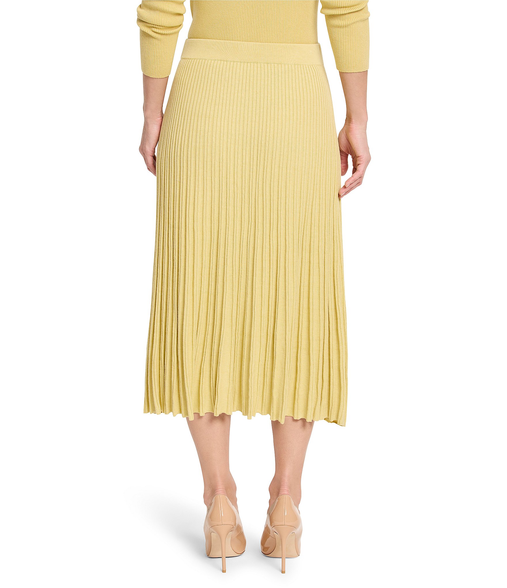 NIC + ZOE Ribbed Sweater Knit Midi Skirt