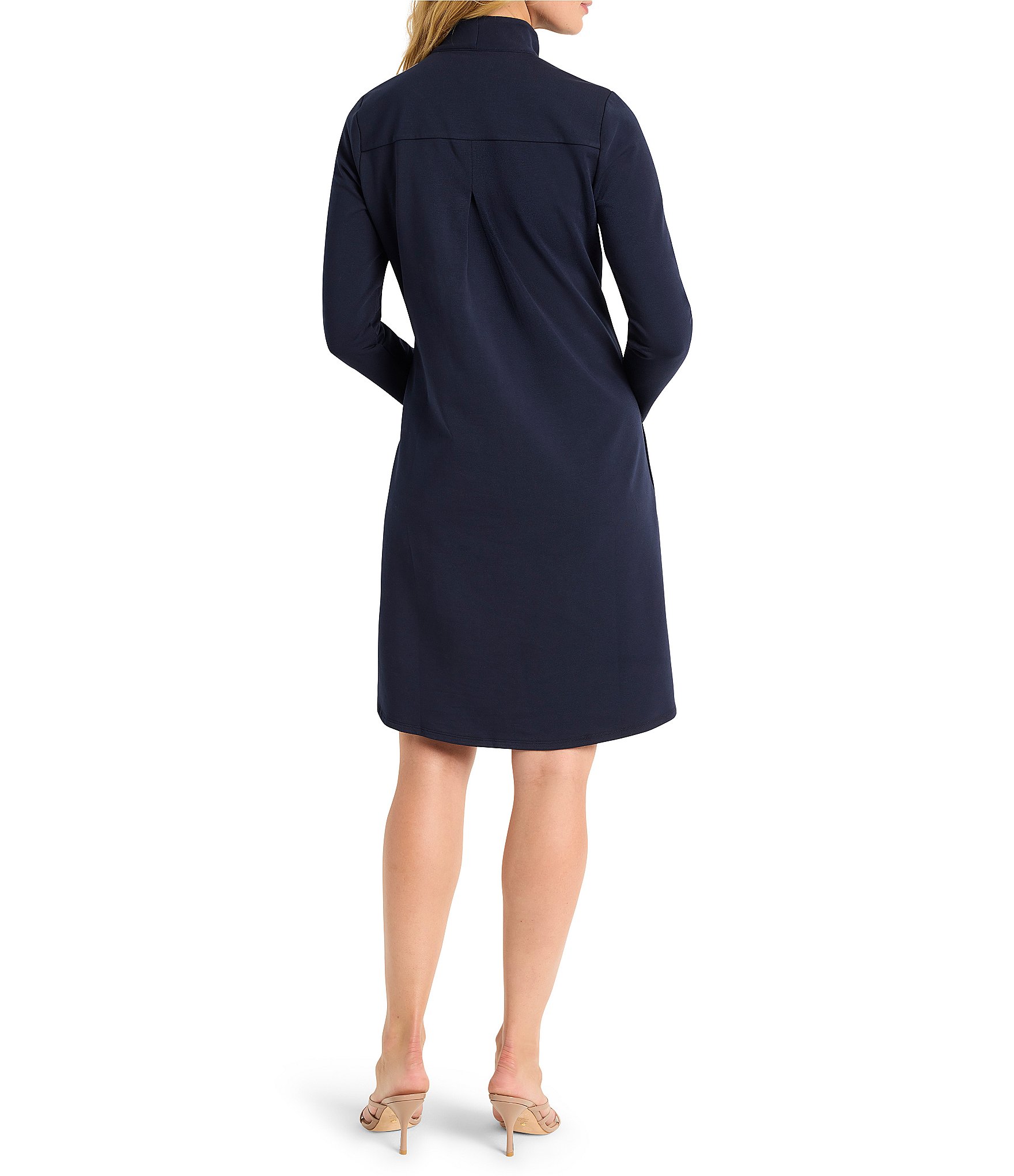 NIC + ZOE Ruffled Up V-Neck Long Sleeve Dress