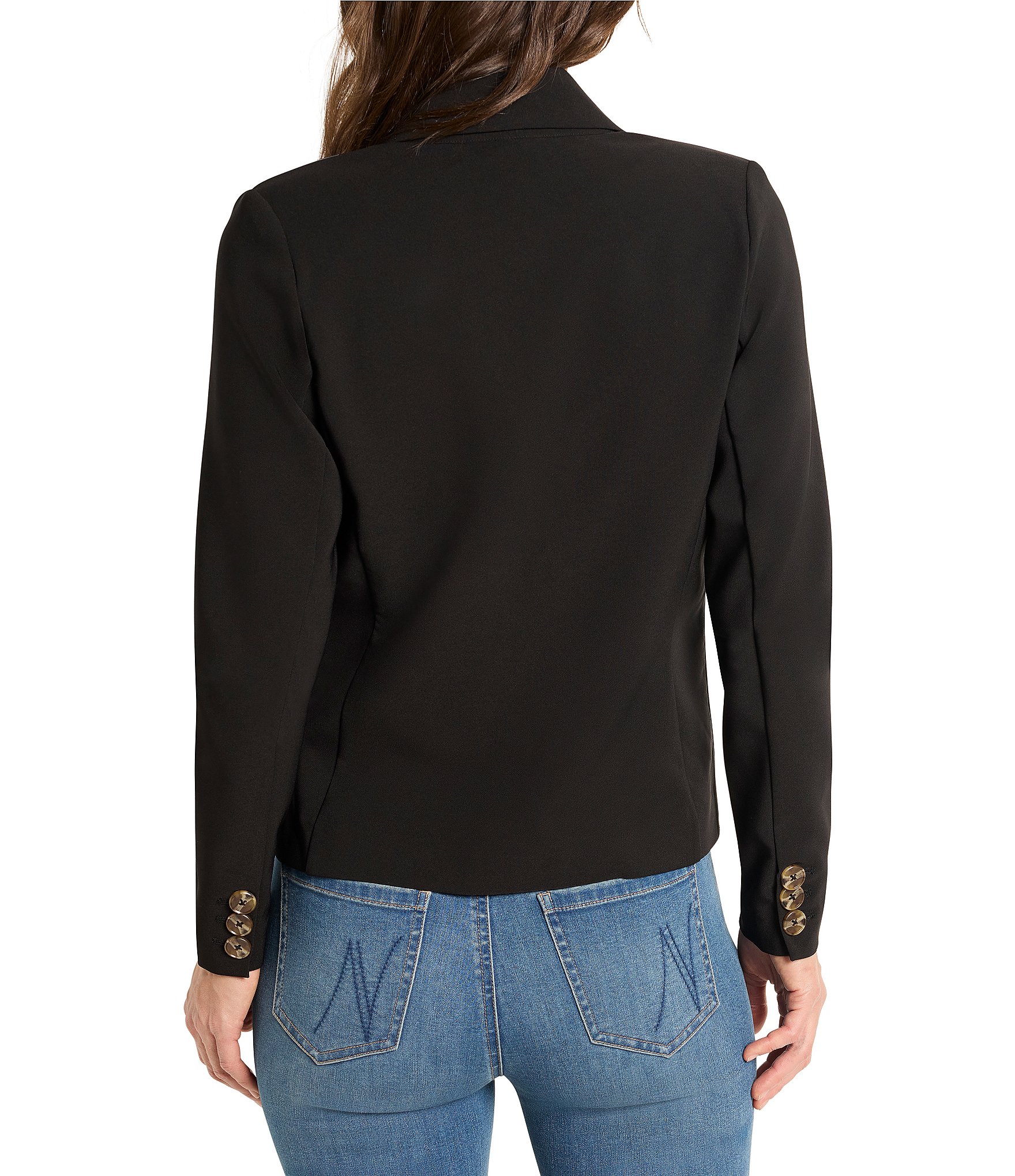 NIC + ZOE Stretch Suiting Notch Lapel Long Sleeve Blazer