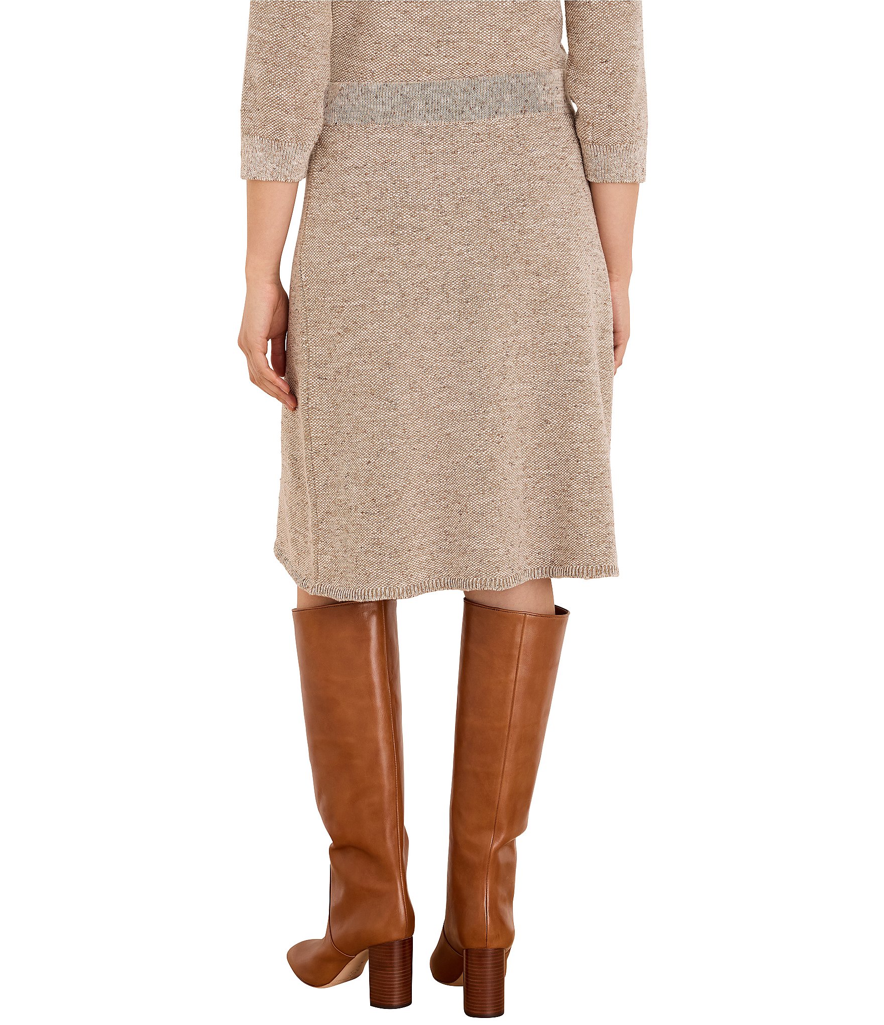 NIC + ZOE Tweed Stitch Knit A-Line Pull-On Coordinating Skirt