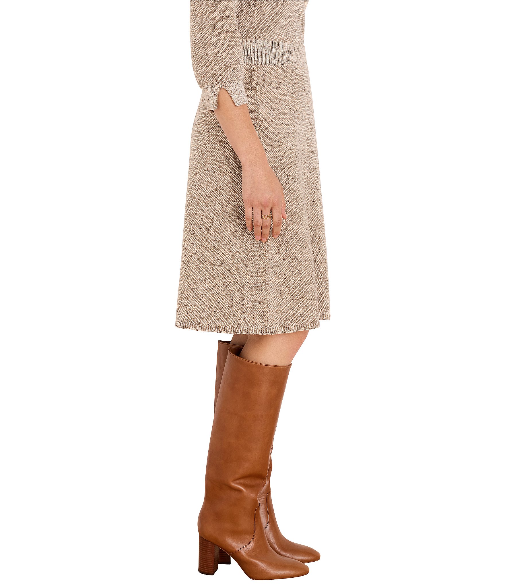 NIC + ZOE Tweed Stitch Knit A-Line Pull-On Coordinating Skirt