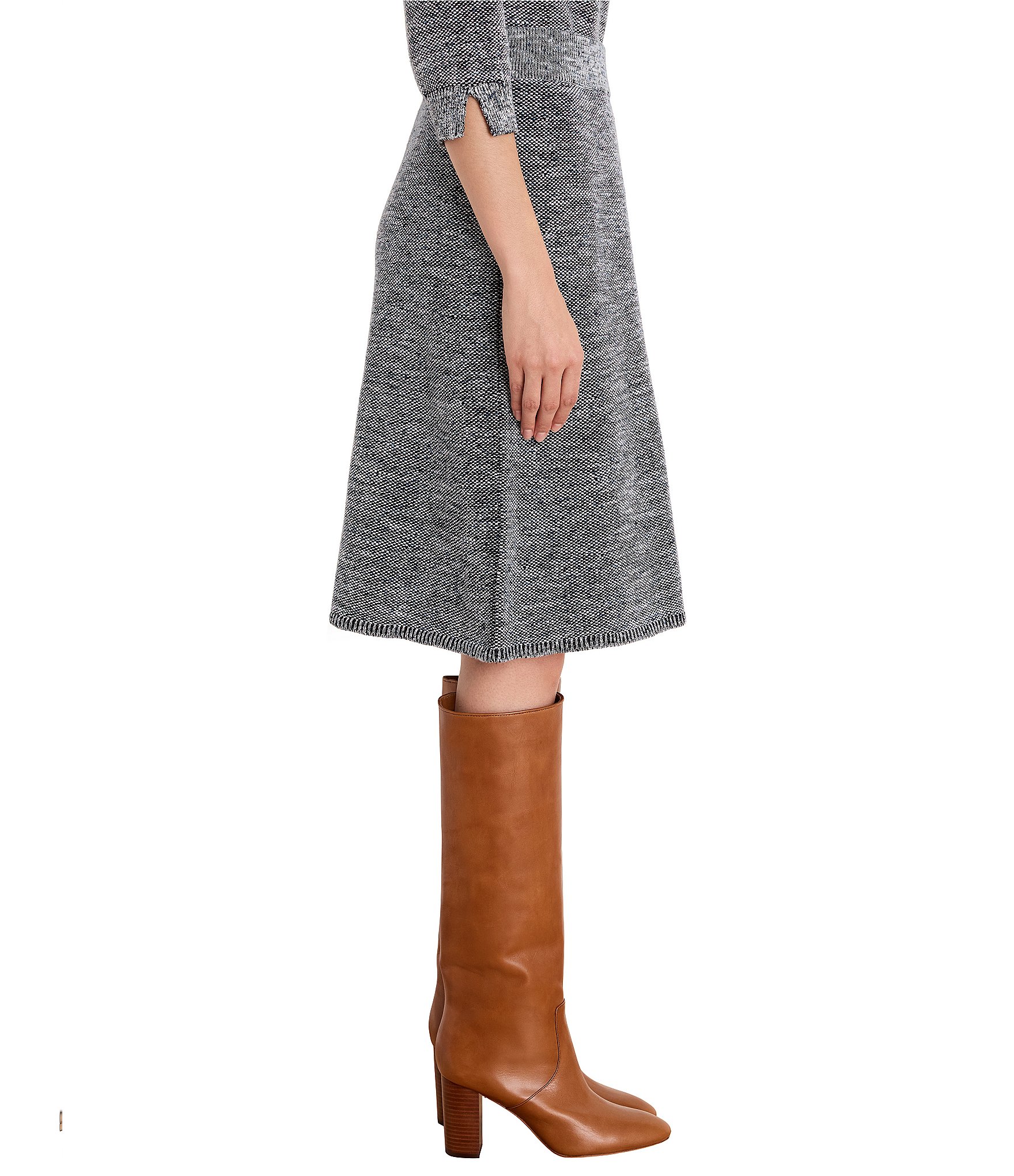 NIC + ZOE Tweed Stitch Knit A-Line Pull-On Coordinating Skirt