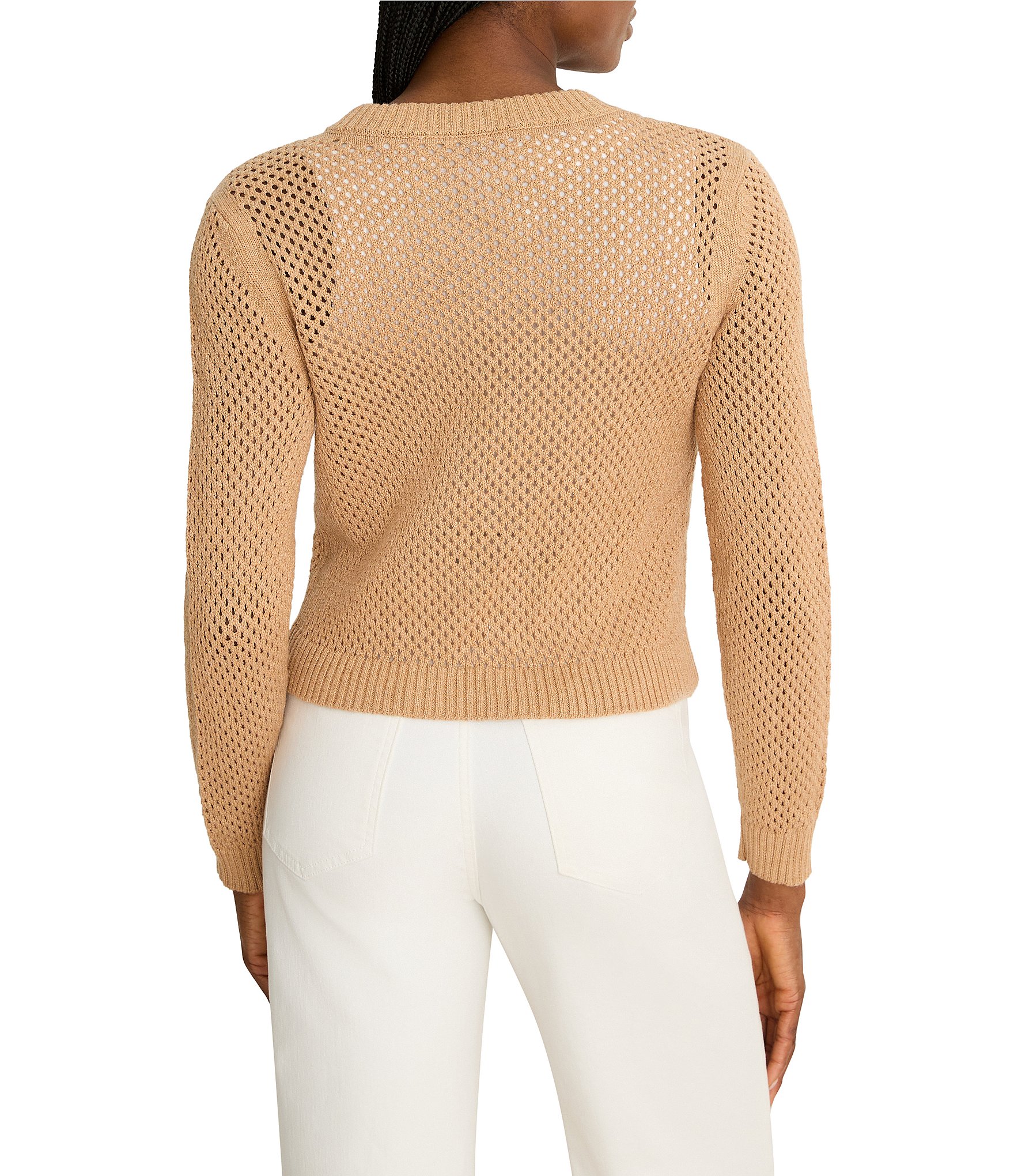 Nic + Zoe Zip-Front Long Sleeve Mesh Cardigan
