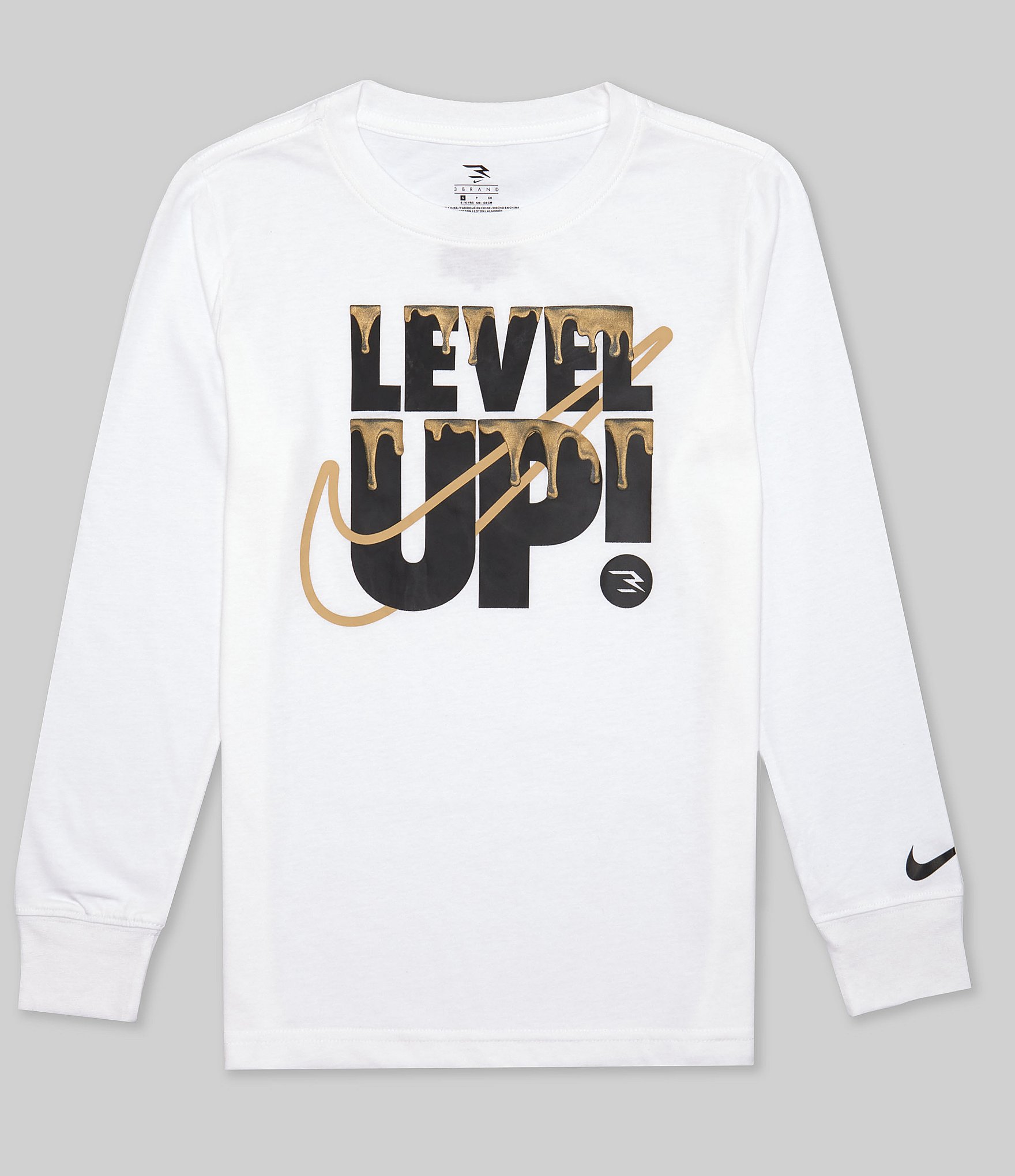 Nike 3BRAND by Russell Wilson Big Boys 8-20 Long Sleeve Level Up T ...