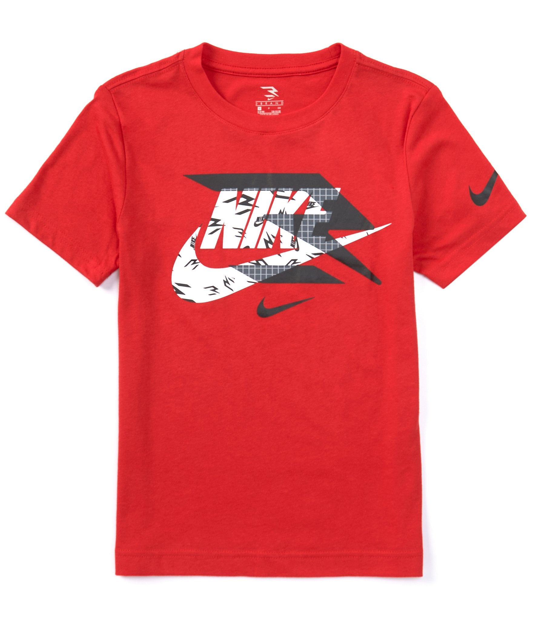 Nike 3BRAND By Russell Wilson Big Boys 8-20 Short Sleeve Swoosh Mash Up Graphic T-Shirt