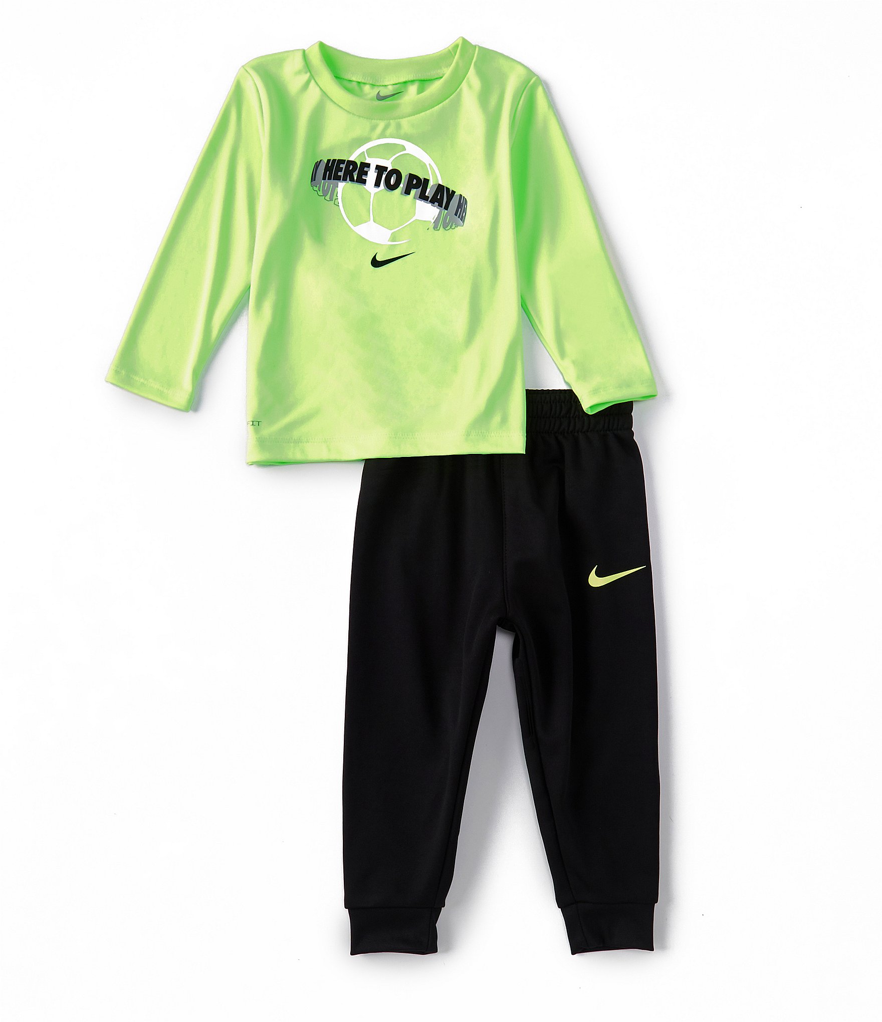 Nike Baby Boys 12-24 Months Long-Sleeve Here To Play Tee & Therma-FIT  Jogger Pant 2-Piece Set | Dillard's
