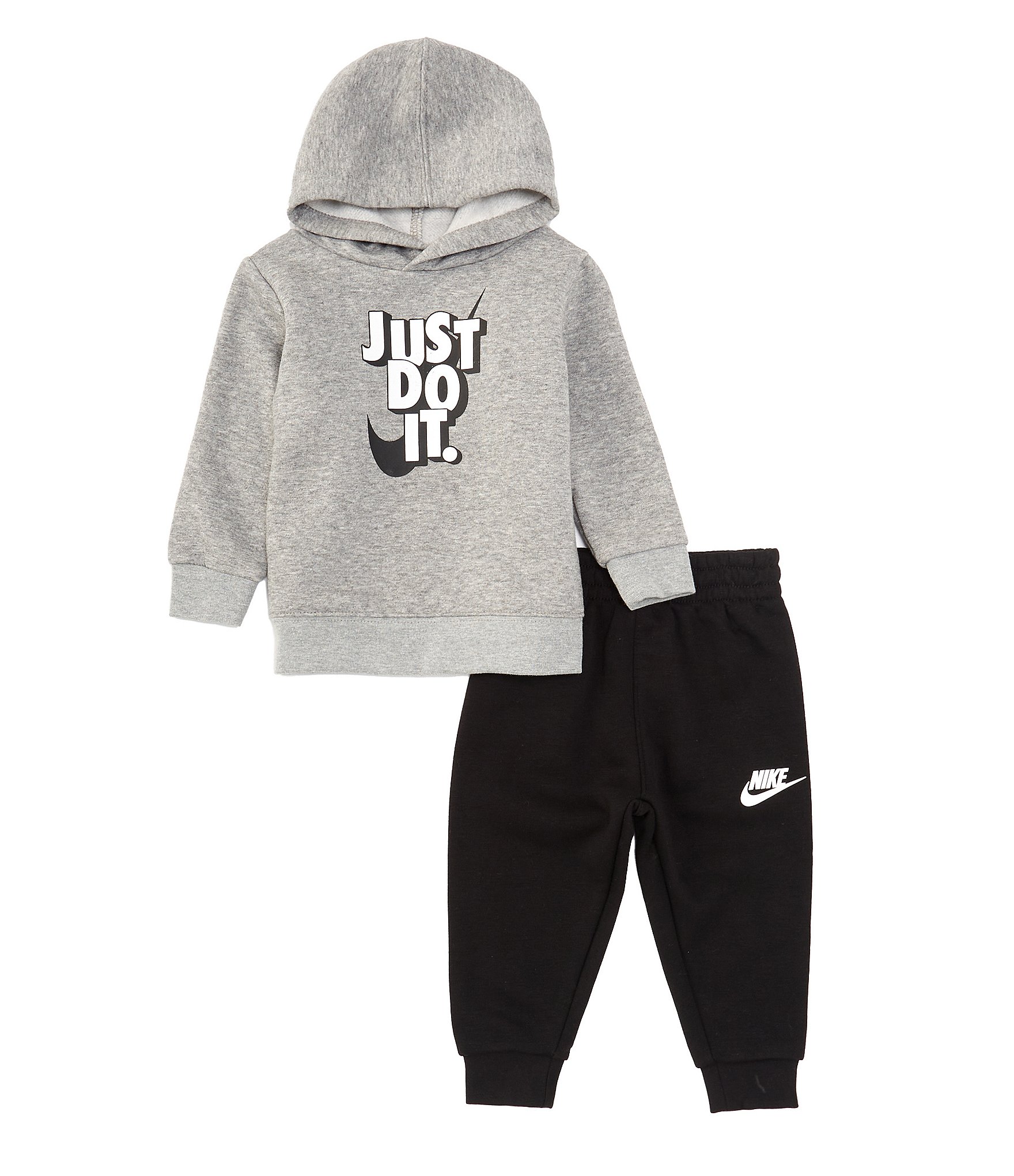 Nike Baby Boys 12-24 Months Long Sleeve Just Do It Jersey Pullover Hoodie  and Joggers Set