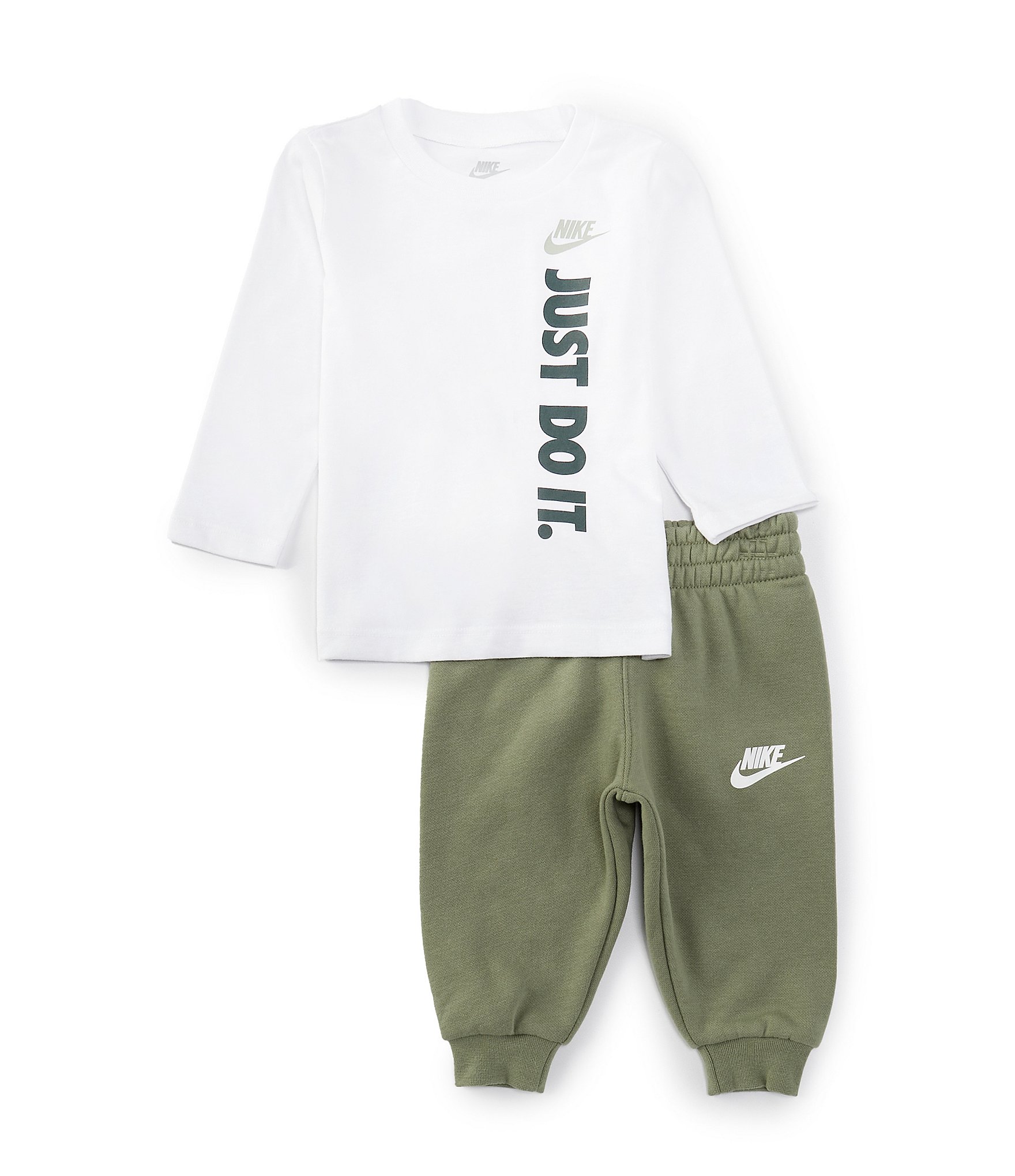 Nike Baby Boys 12-24 Months Long Sleeve Just Do It Jersey T-Shirt & Fleece Jogger Pant Set