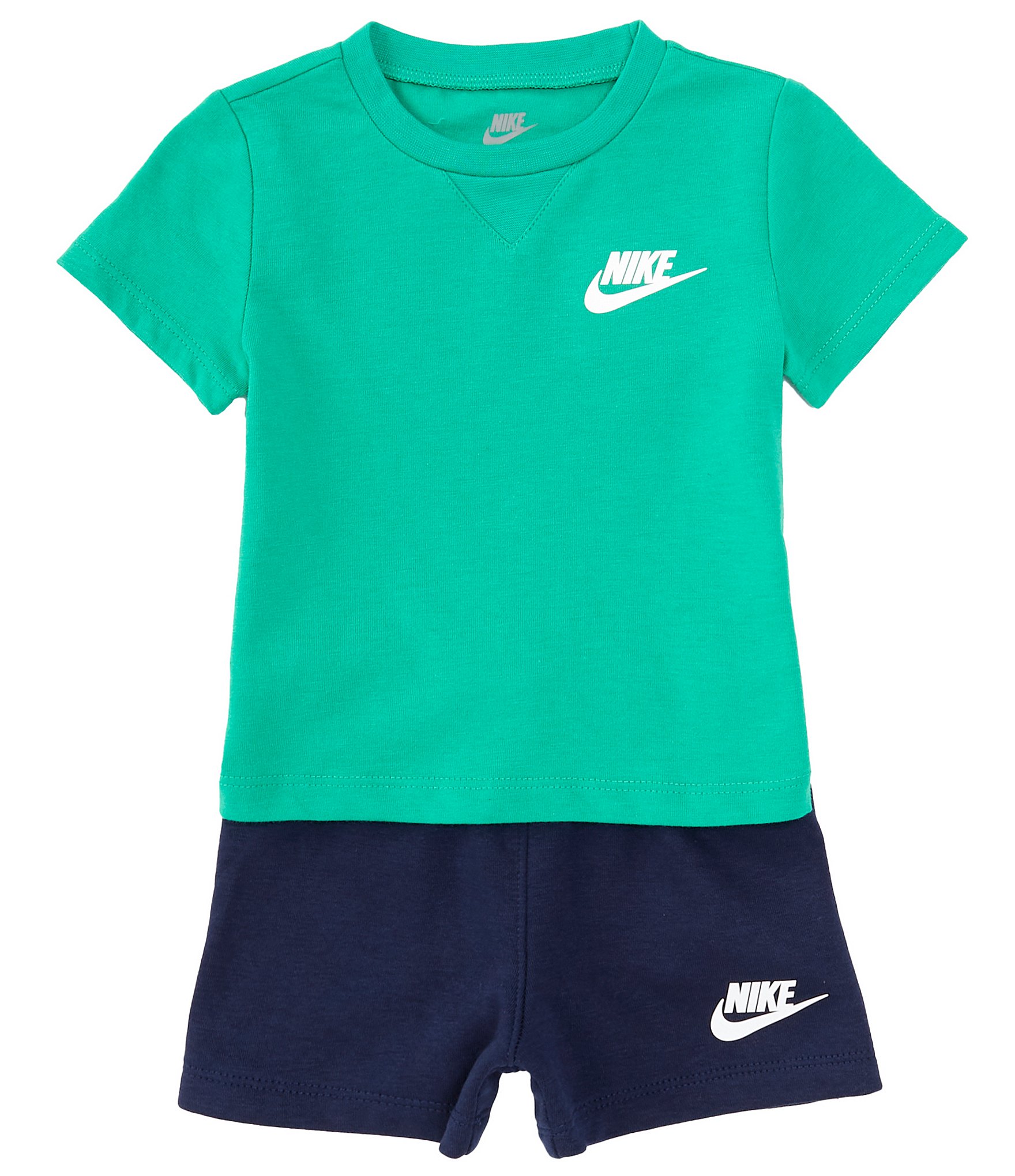 Blue Nike Mid Logo T-Shirt/Shorts Set Children