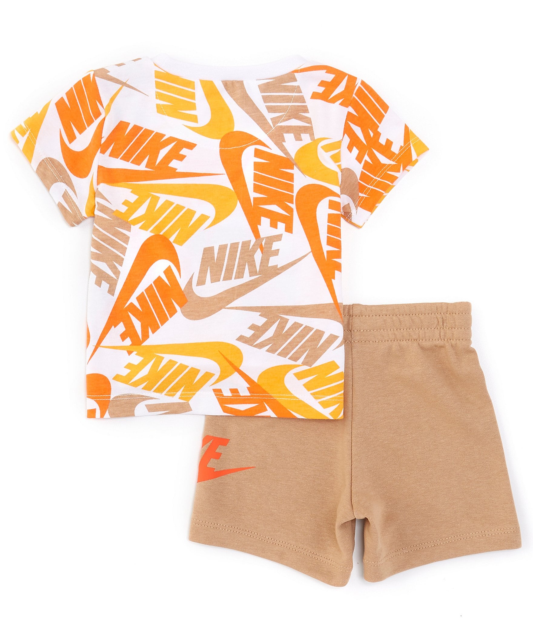 Nike Baby Boys 12-24 Months Short-Sleeve Logo-Printed Interlock Tee & Solid Interlock Shorts Set