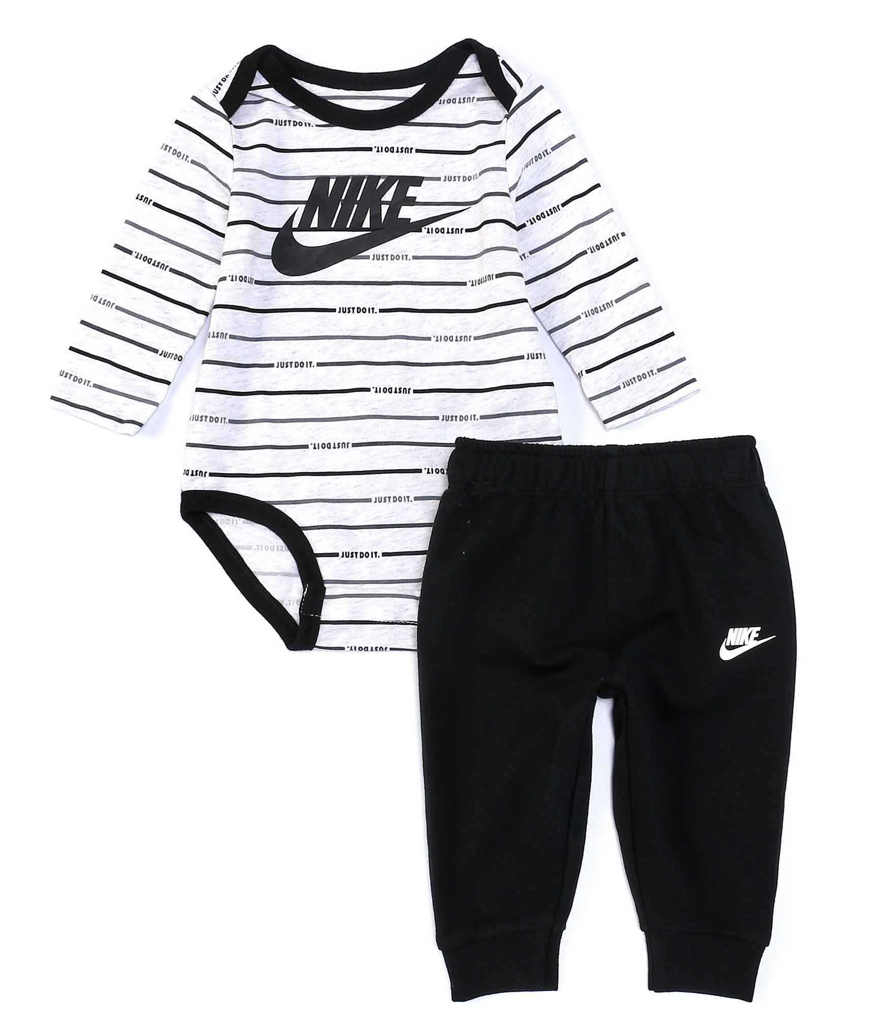 Nike Baby Boys Newborn-9 Long-Sleeve Striped Bodysuit & Jogger Pant Set | Dillard's
