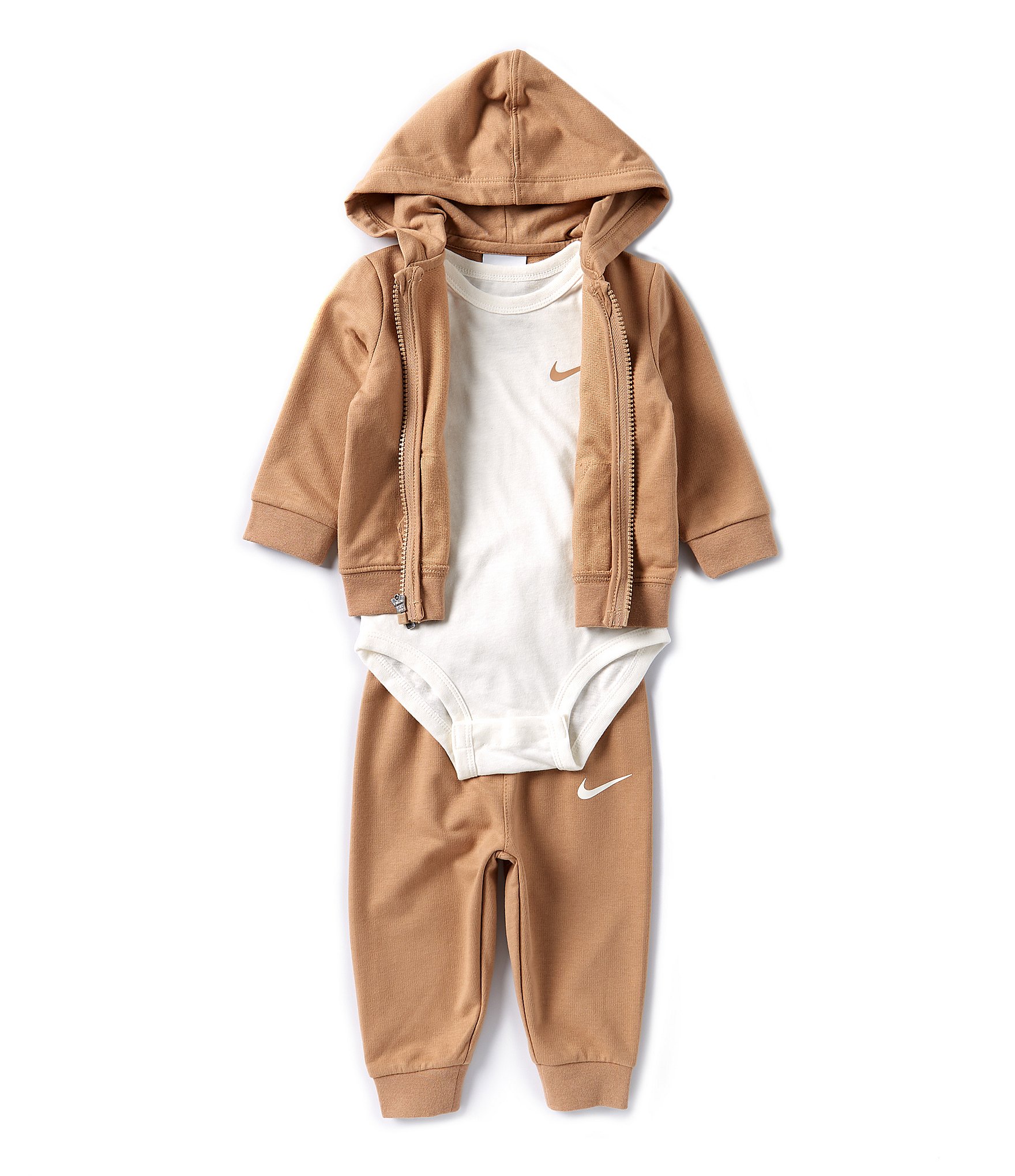 Nike Baby Boys Newborn-9 Months Long-Sleeve French Terry Hooded Jacket, French Terry Jogger Pants & Jersey-Knit Bodysuit Set