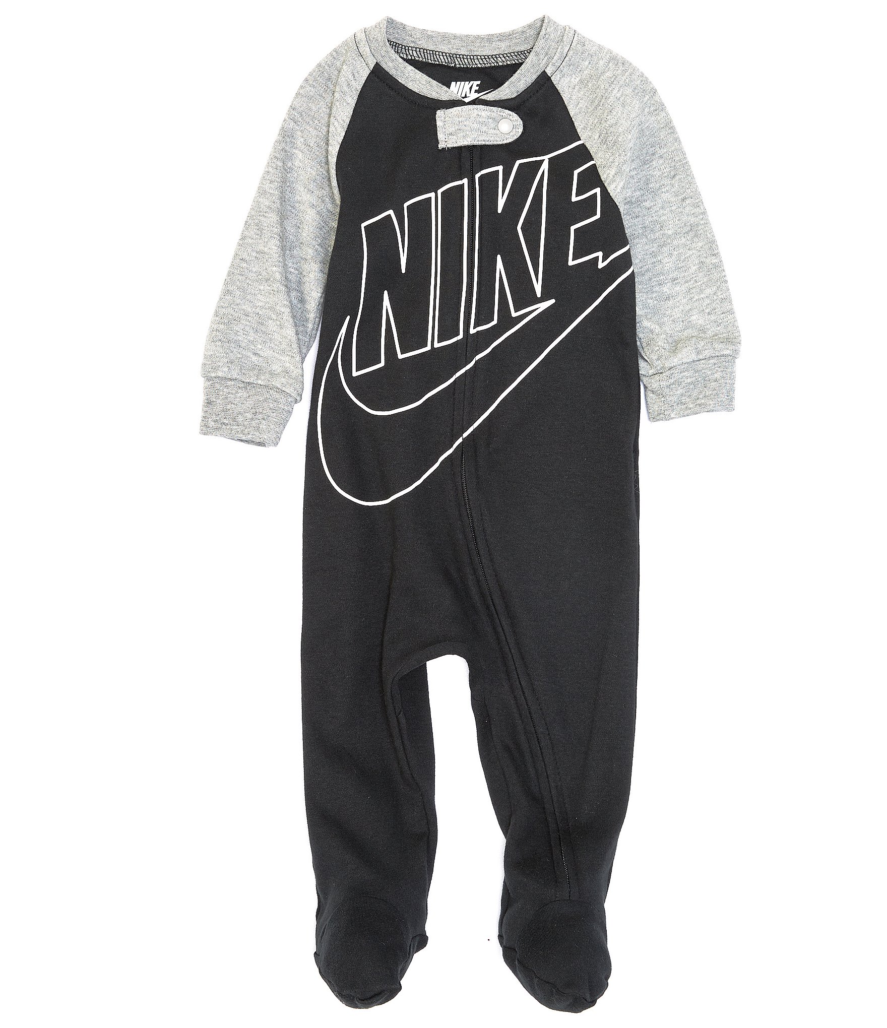 Nike Baby Boys Newborn-9 Months Long-Sleeve Futura Footed Coverall ...