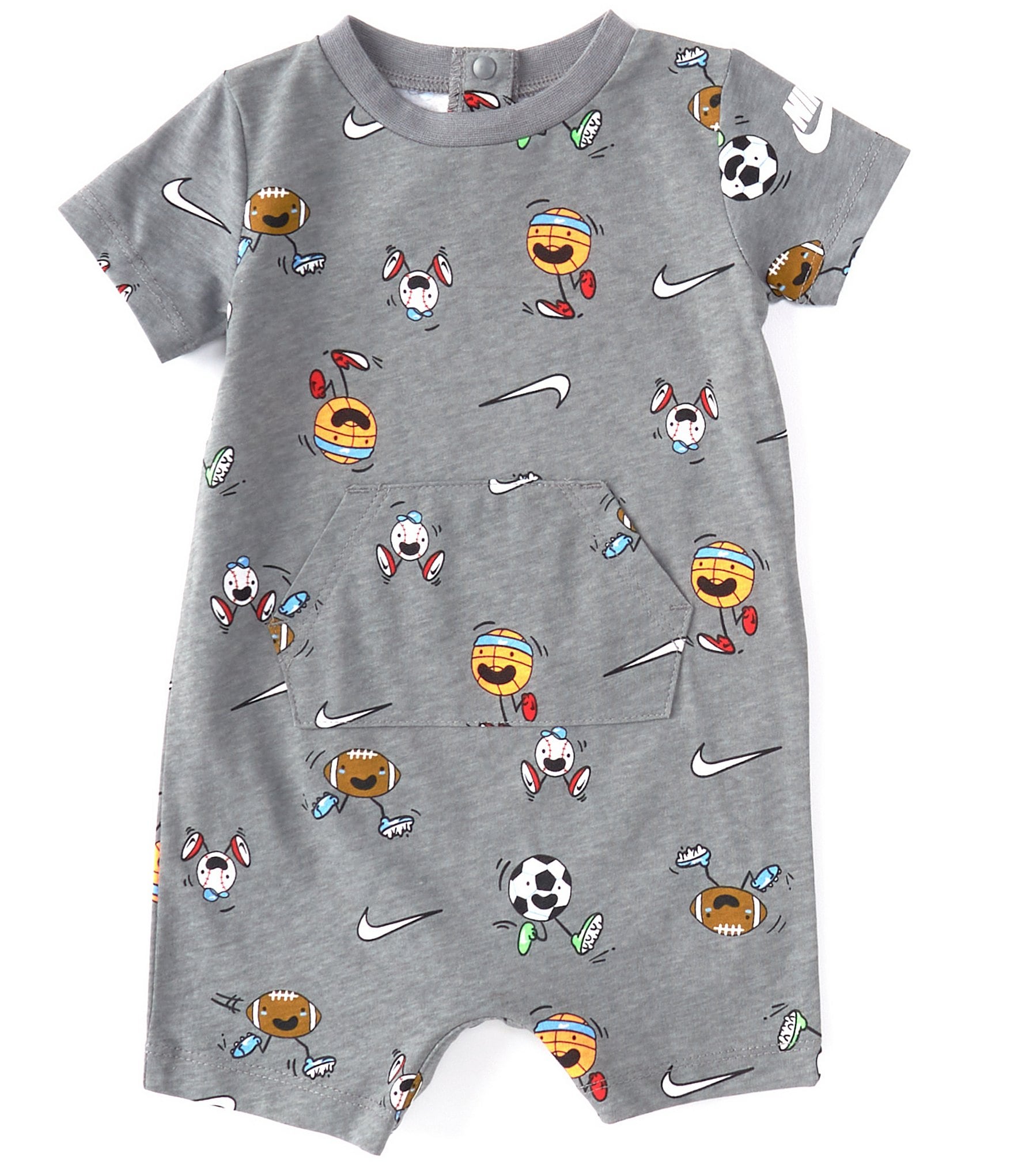 Oplossen Lijm Een nacht Nike Baby Boys Newborn-9 Months Short Sleeve Emoji Shortalls | Dillard's