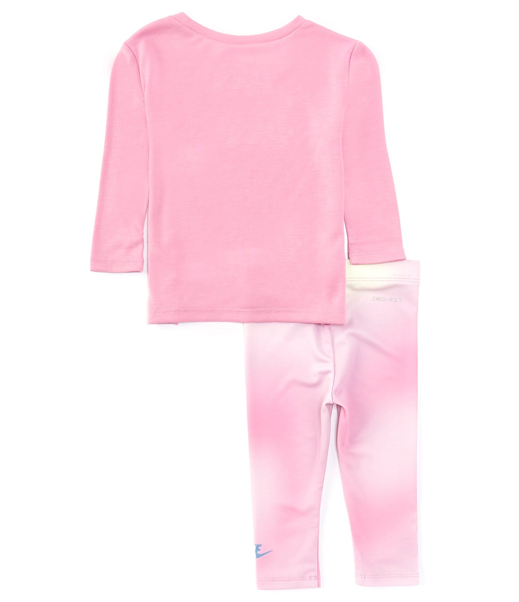 Nike Baby Girls 12-24 Months Long Sleeve Logo T-Shirt & Tie-Dye Leggings Set