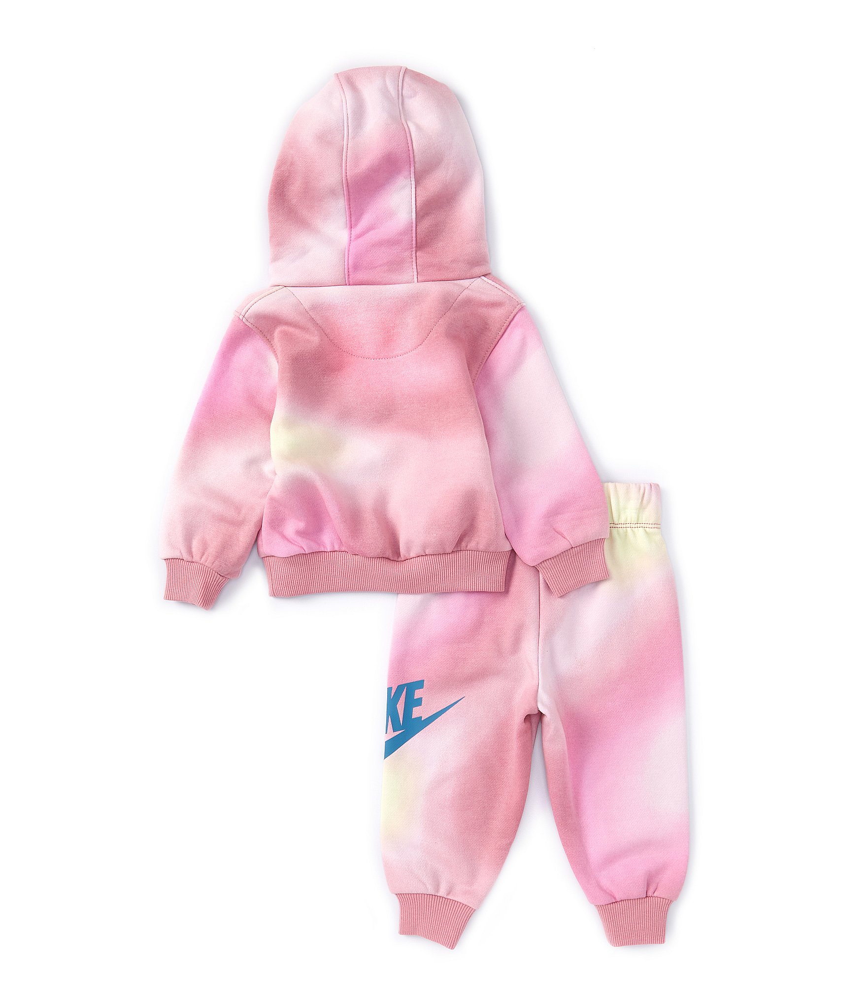 Nike Baby Girls 12-24 Months Long Sleeve Solarized Heat Map Inspired Fleece Hoodie & Fleece Jogger Pant Set