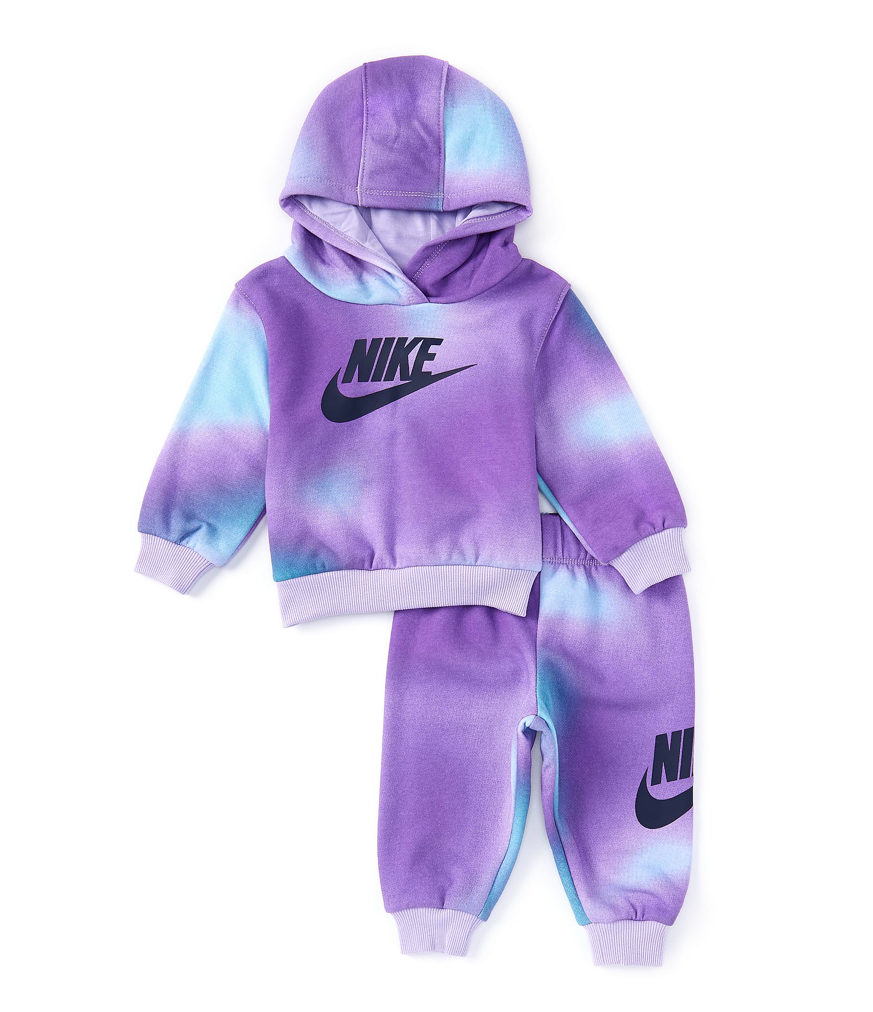 Nike Baby Girls 12 24 Months Long Sleeve Solarized Heat Map Inspired Fleece Hoodie Fleece Jogger Pant Set The Shops at Willow Bend