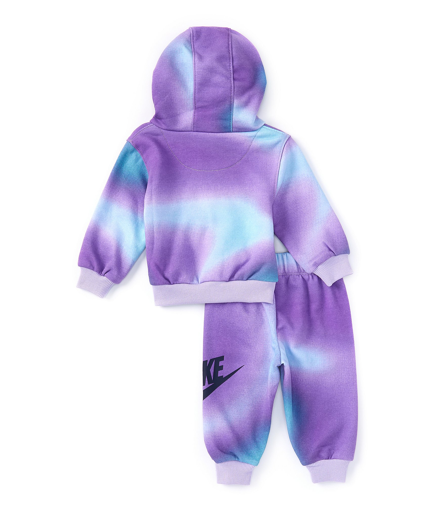 Nike Baby Girls 12-24 Months Long Sleeve Solarized Heat Map Inspired Fleece Hoodie & Fleece Jogger Pant Set