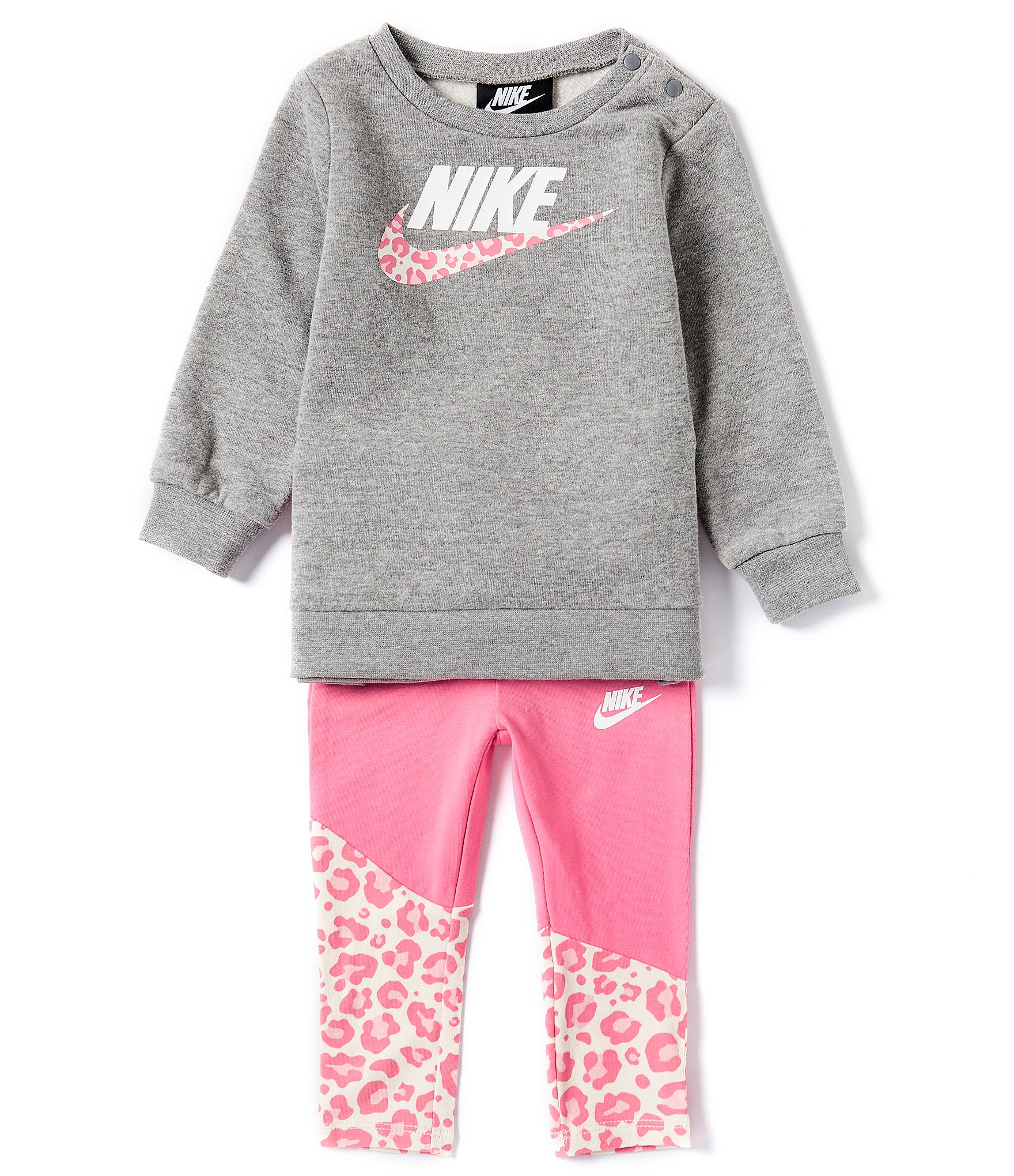 Nike Baby Girls 12-24 Months Long Sleeve Sueded Fleece Sweatshirt & Stretch  Jersey Leggings Set | Dillard's