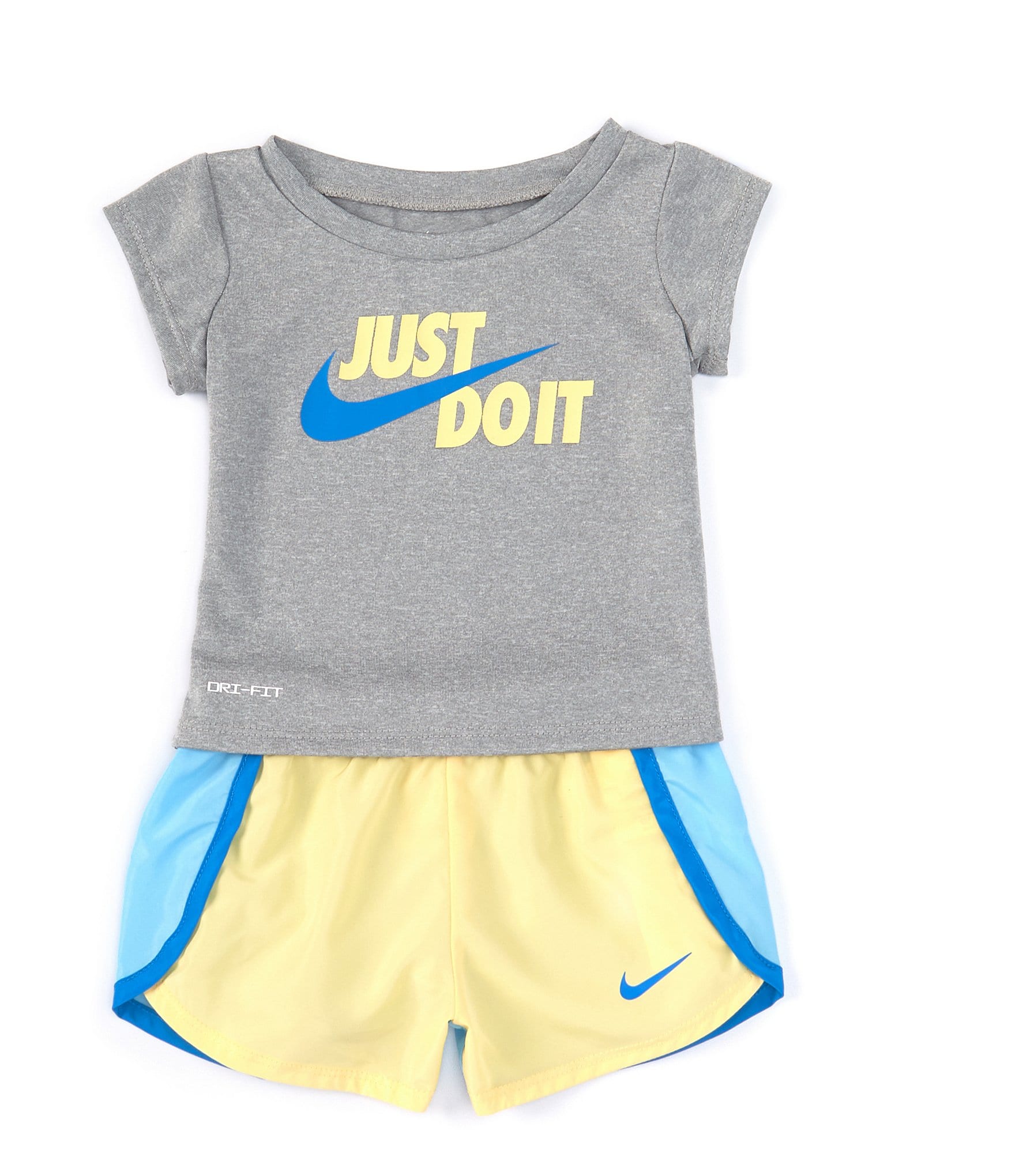 Nike Baby Girls 12-24 Months Short Sleeve All Day Play T-Shirt & Sprinter Shorts Set