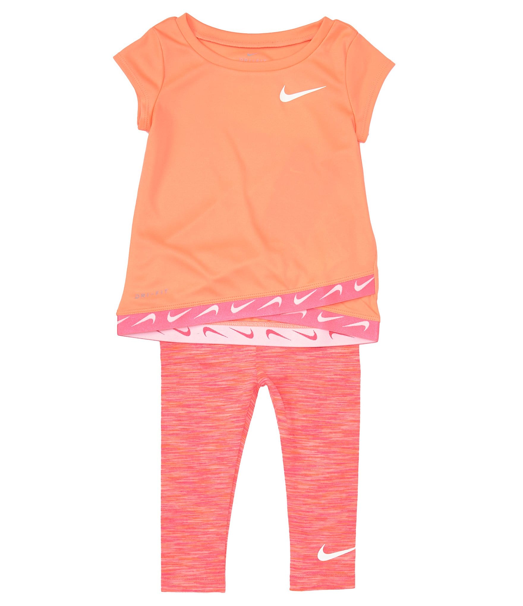 Nike Baby Girls 12-24 Months Short-Sleeve Crossover-Hem Tunic