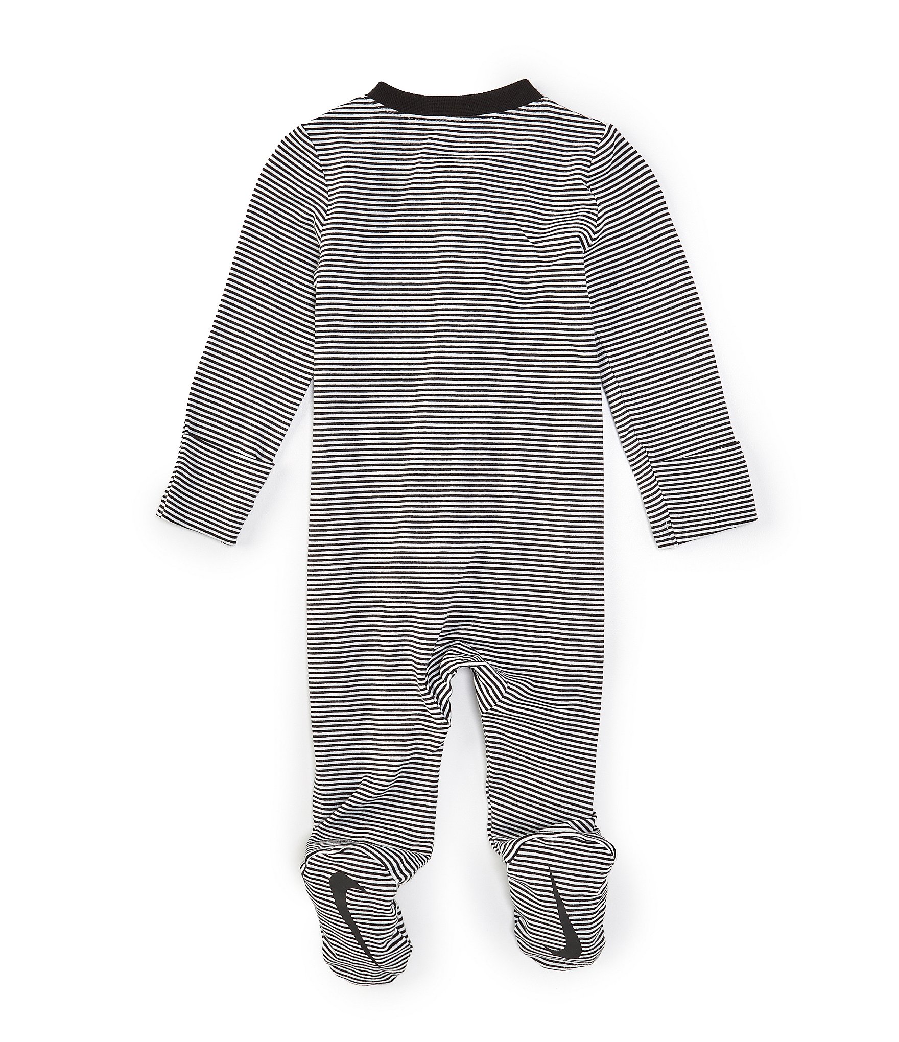 Nike Baby Girls Newborn-9 Months Long-Sleeve Striped Footie Coverall