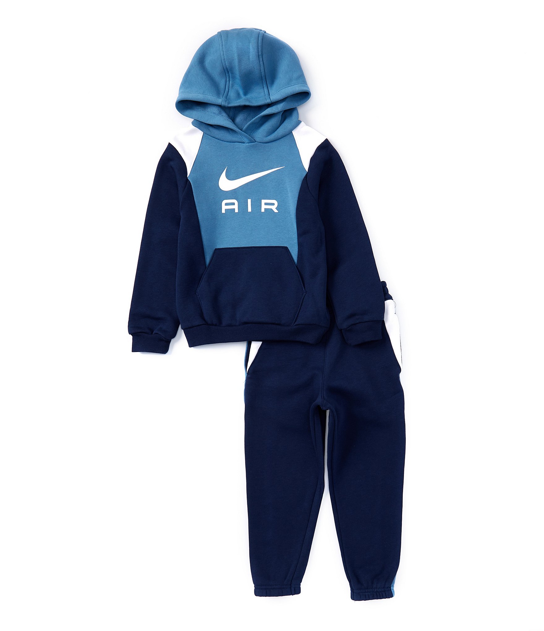 Nike Little Boys 2T 7 Long Sleeve Nike Air Color Block Fleece Hoodie Pant Set Dillard s