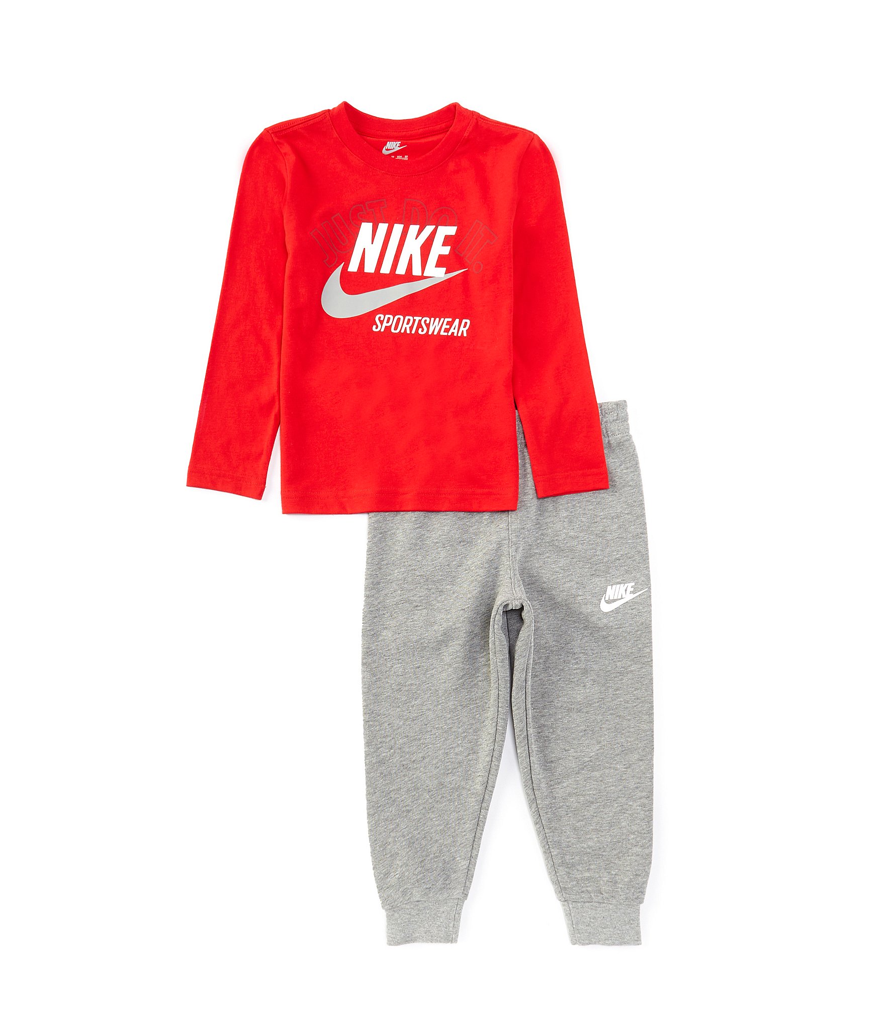 Nike Little Boys 2T-7 Long Sleeve T-Shirt & Jogger Pant 2-Piece Set