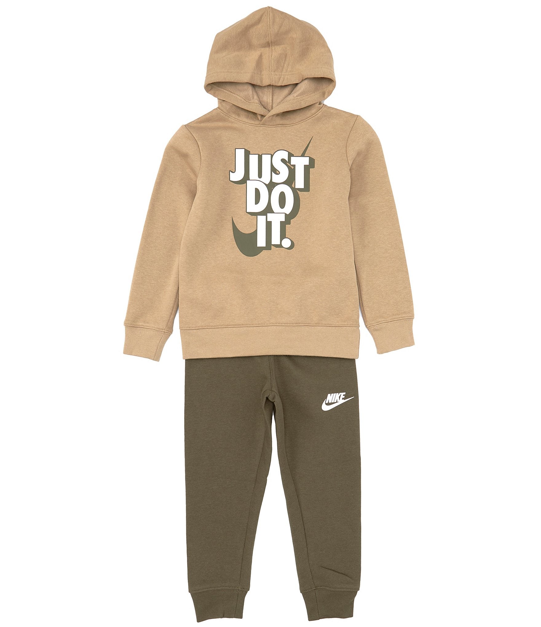 Nike Little Boys 2T-7 Illuminate Long Sleeve Jersey Tee & Sueded Fleece  Jogger Pants 2-Piece Set