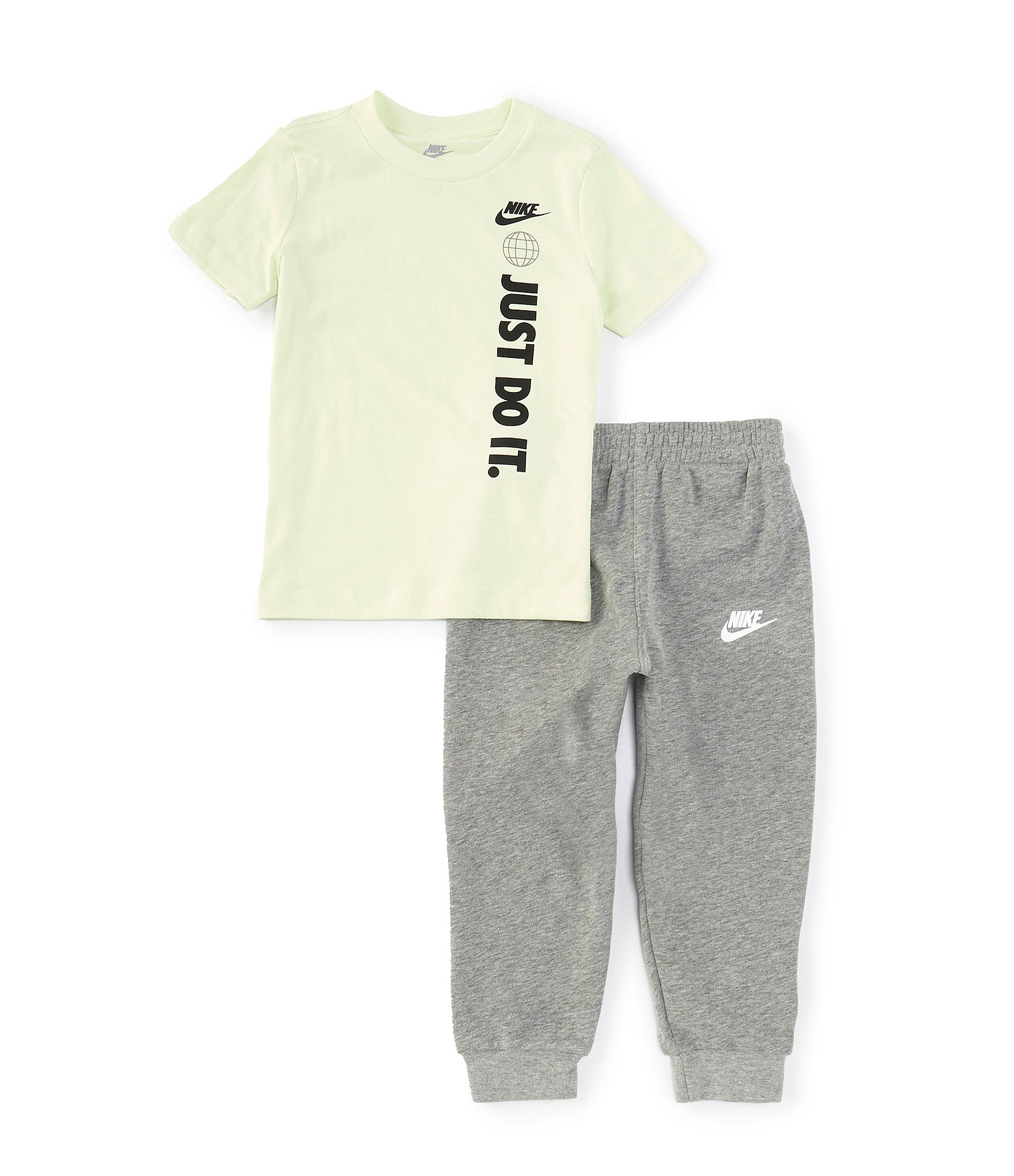 Nike Little Boys 2T-7 Short-Sleeve Just Do It Knit T-Shirt & Logo-Detailed Fleece Jogger Pant Set