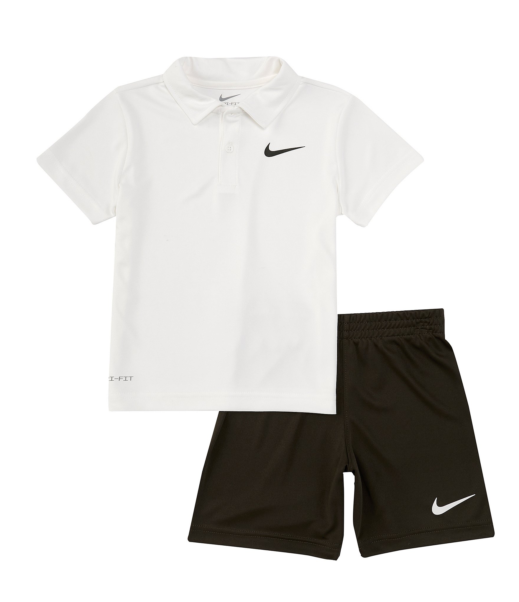 Nike Little Boys 2T 7 Short Sleeve Polo Shirt Coordinating Shorts Set 2T