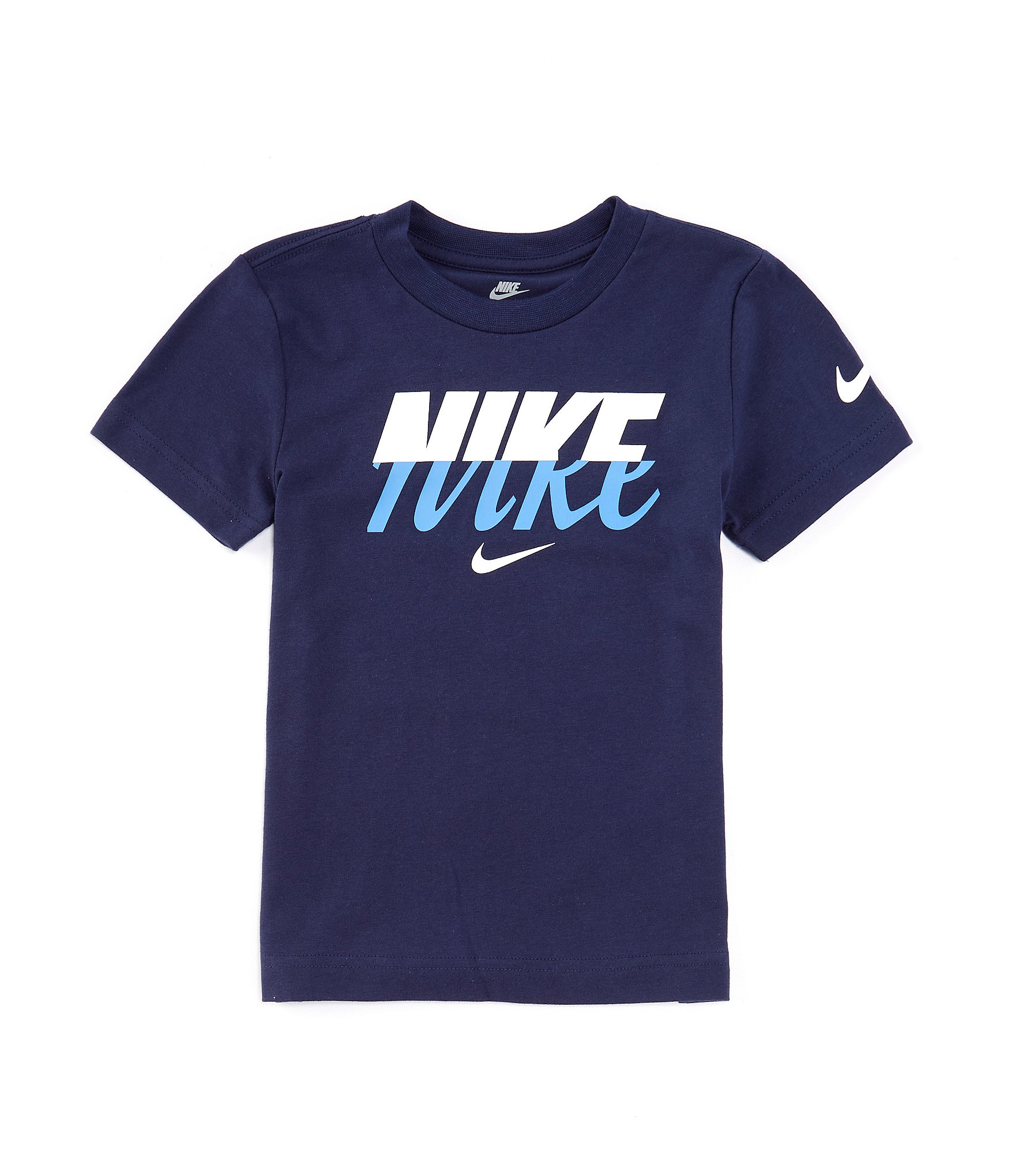 Nike Little Boys 2T-7 Short Sleeve Split Logo Graphic T-Shirt