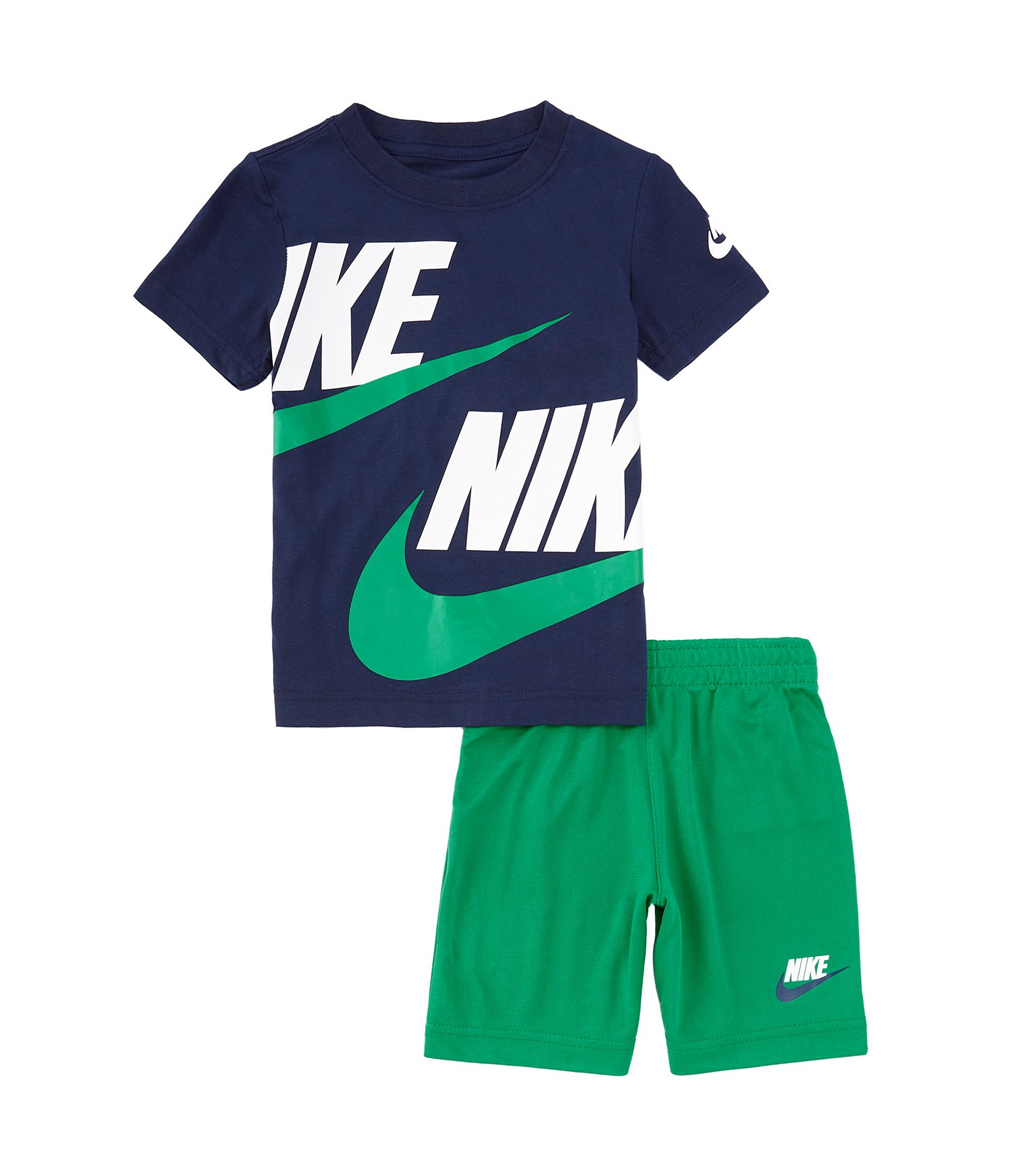 Nike Little Boys 2T-7 Split Futura Short Sleeve Jersey T-Shirt & Tricot Shorts  Set