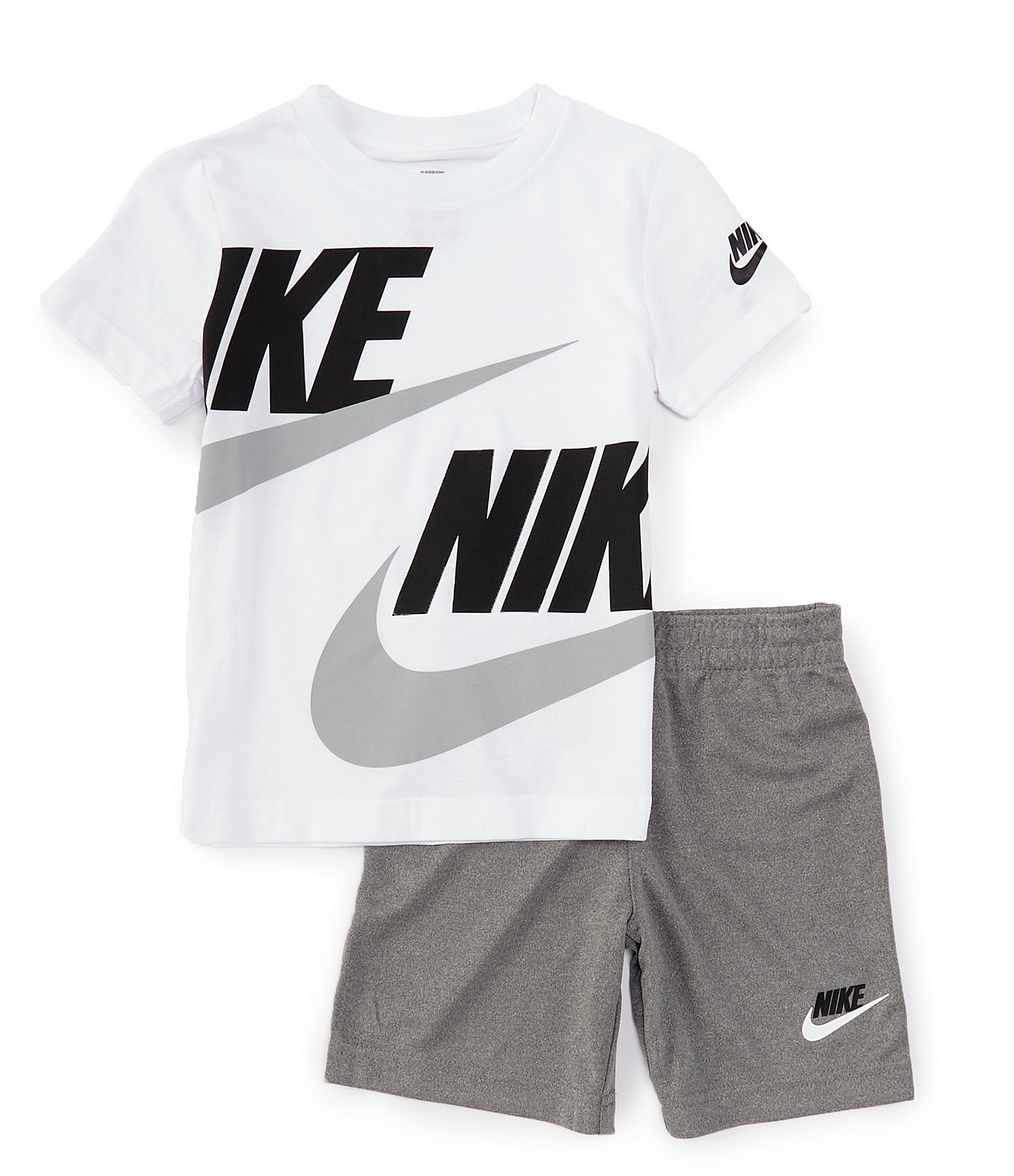 Nike Little Boys 2T-7 Split Futura Short Sleeve Jersey T-Shirt & Tricot Shorts Set